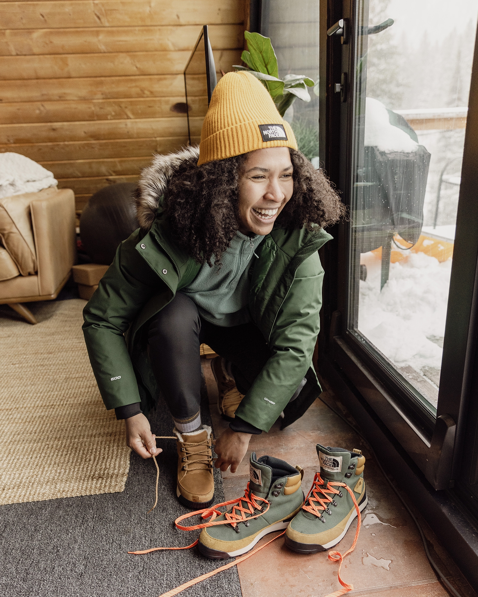 Woman wearing The North Face clothing
