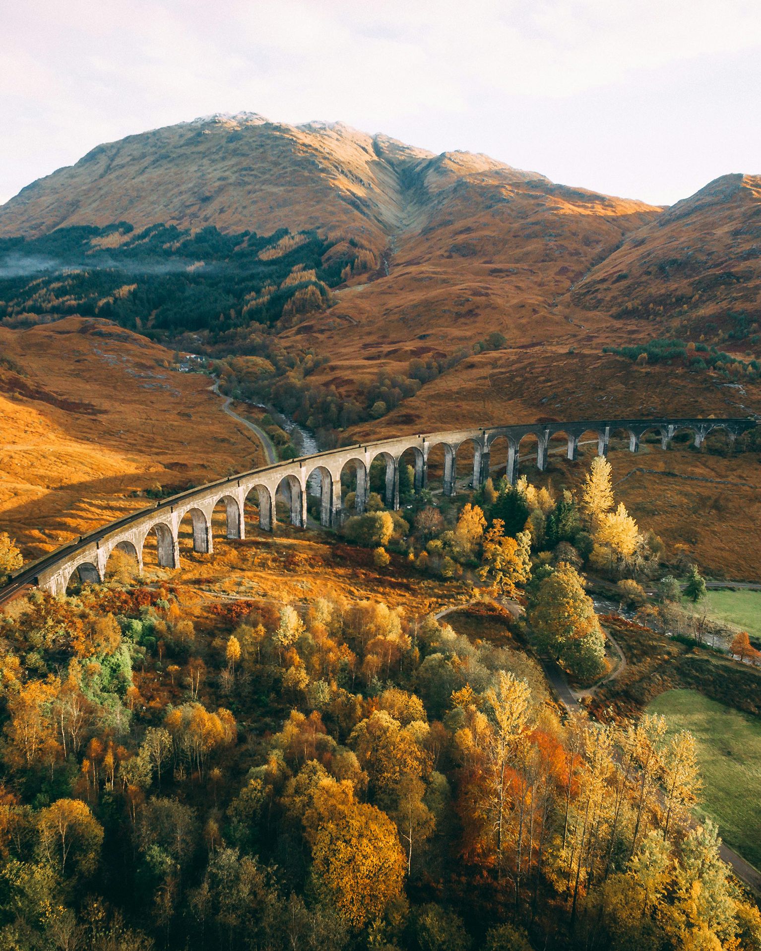 scenic view of Glenfinnan Viaduct, Fort William
