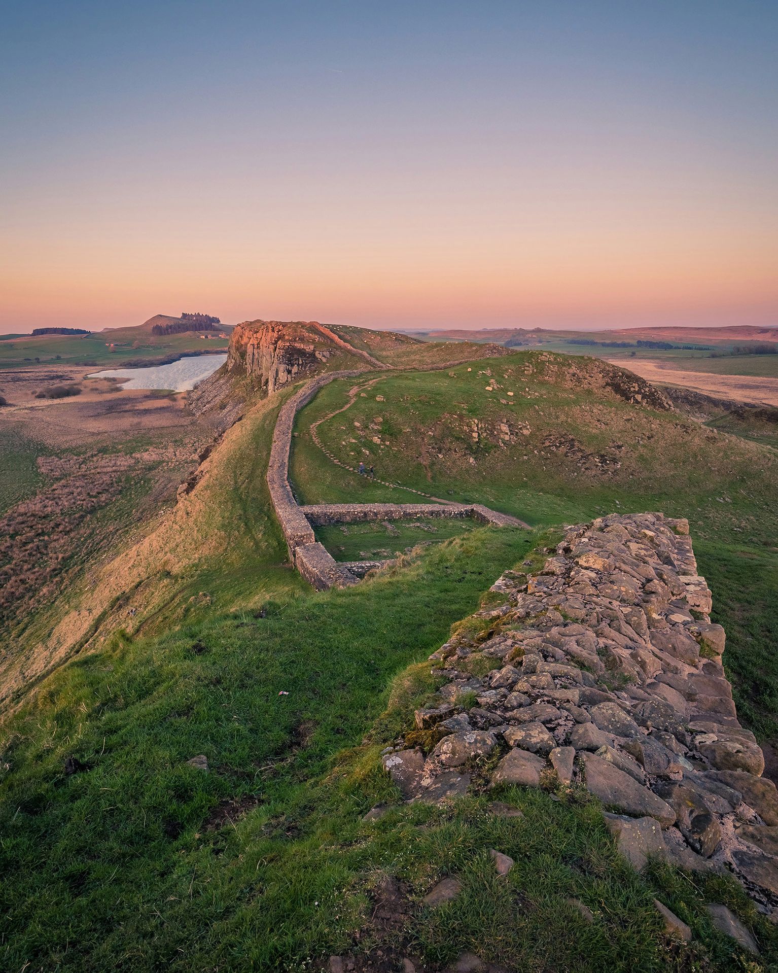 view of Hadrian's Wall, Brampton, UK