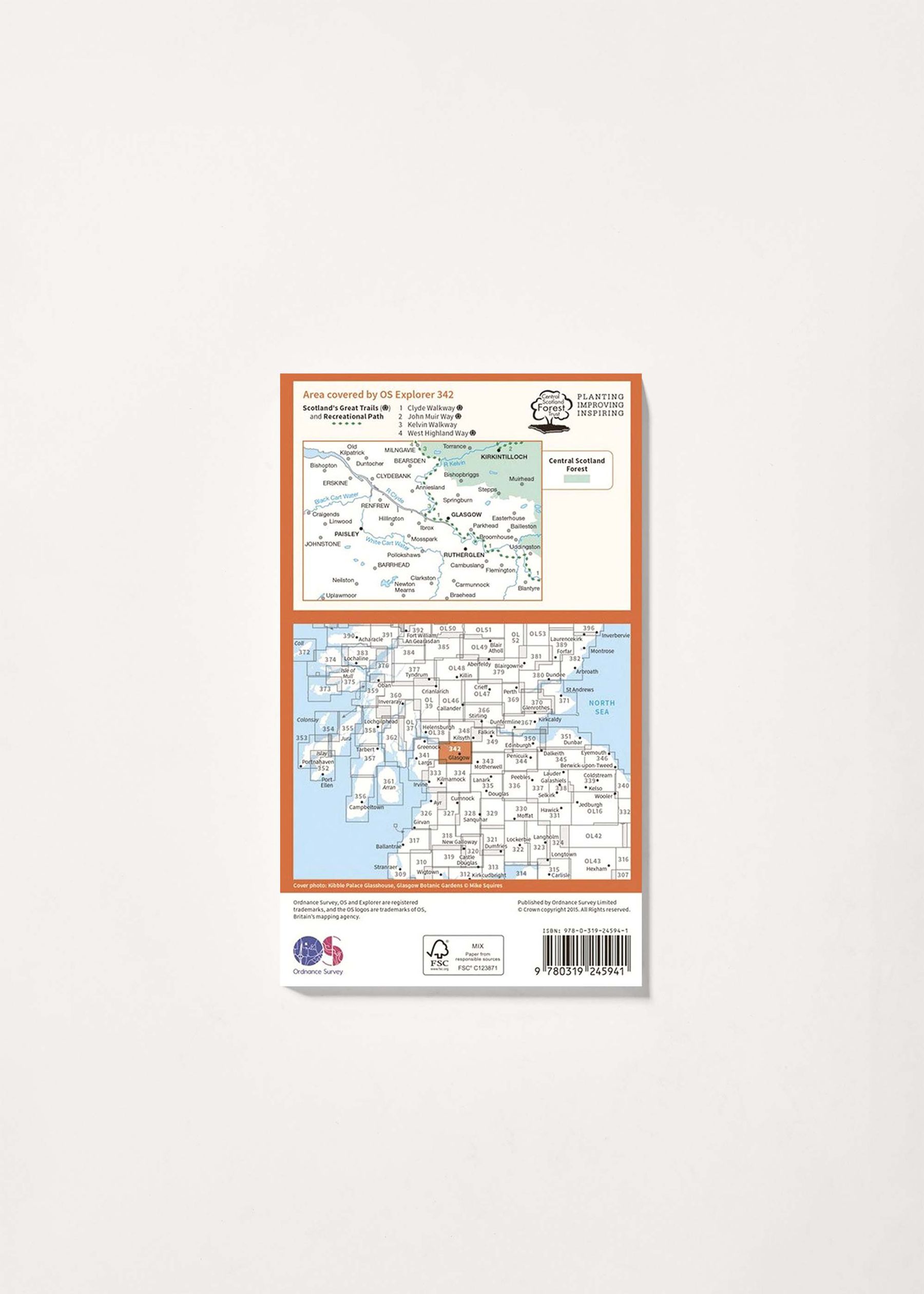 Image - 2 - Glasgow - OS Explorer 342 Map