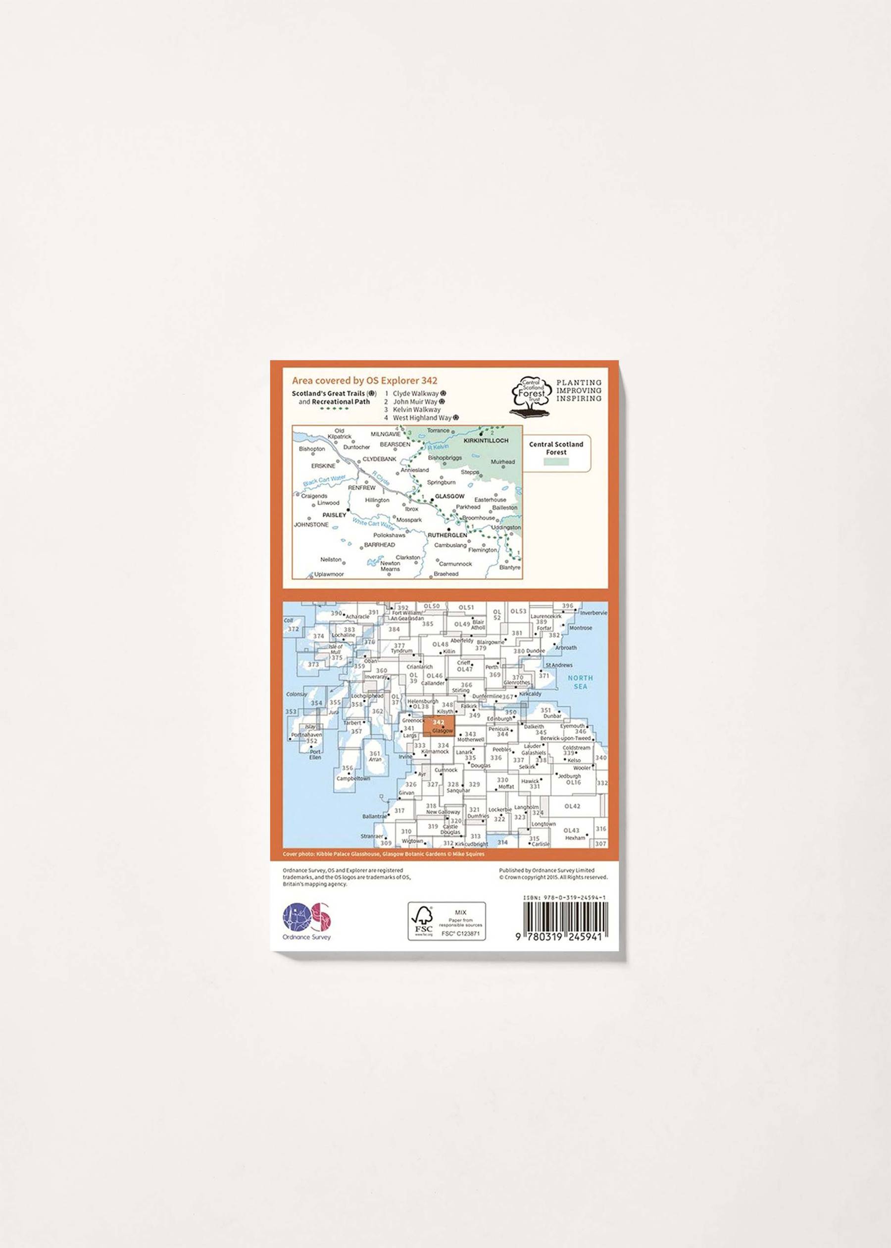 Image - 2 - Glasgow - OS Explorer OL342 Map