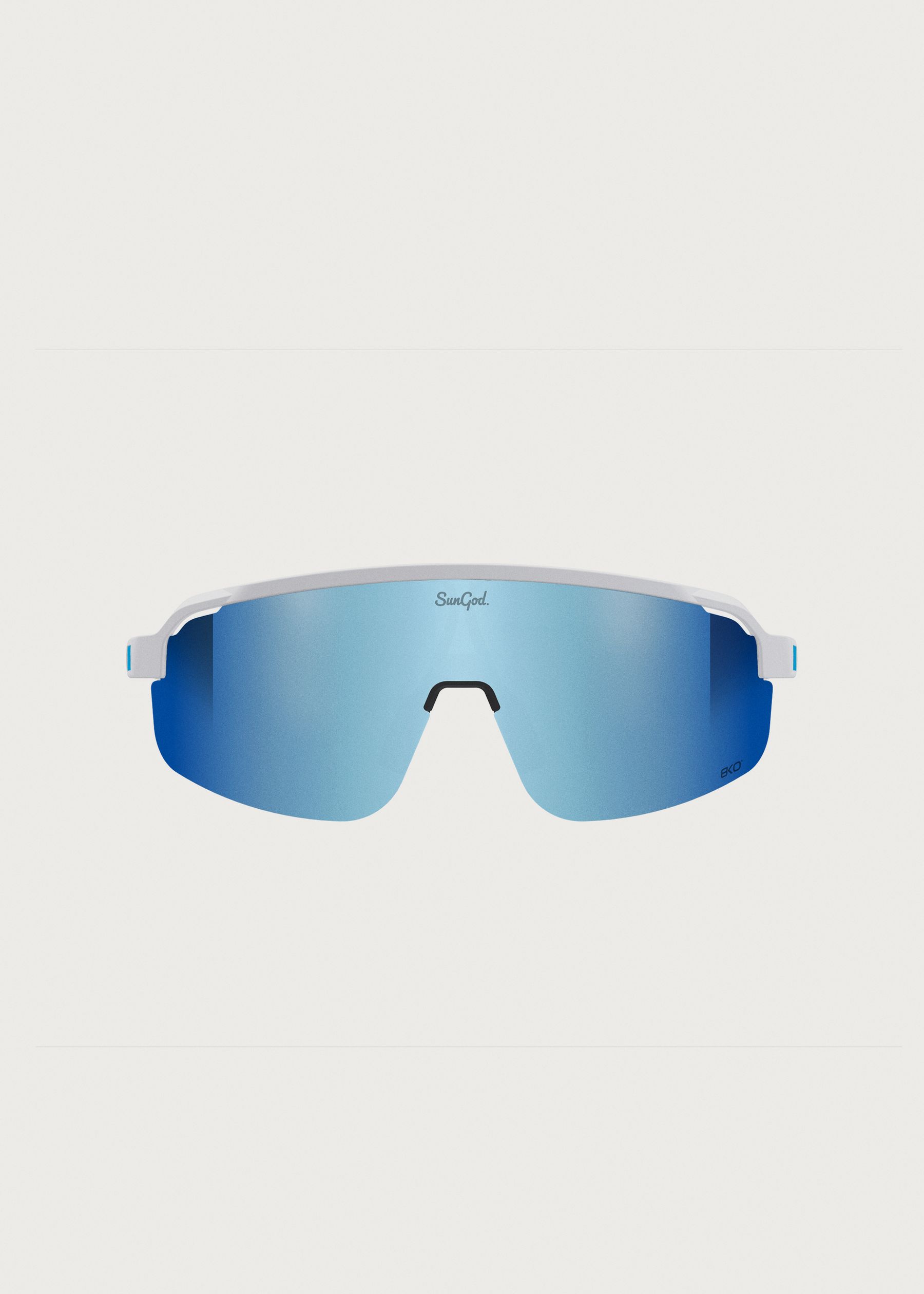 Image - 1 - Forty2s Matte White / 8KO Silver Blue Sunglasses