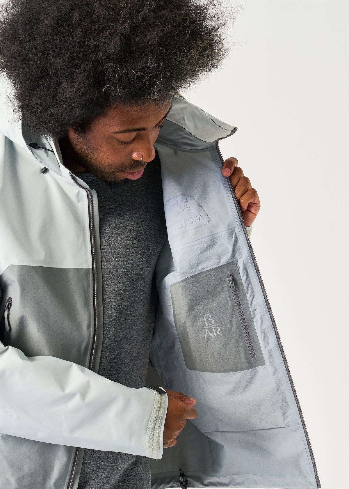 Internal zipped pocket