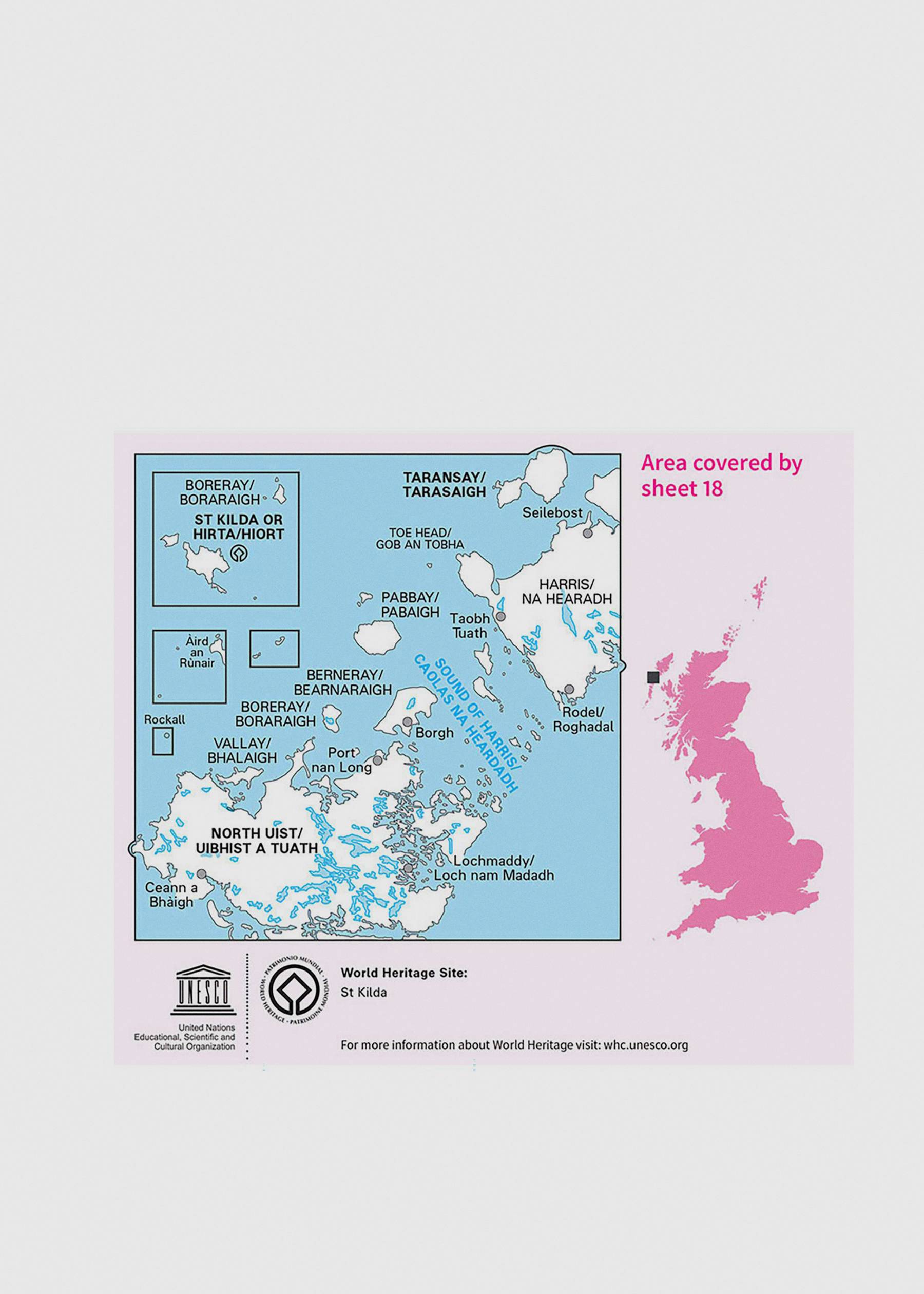 Image - 2 - Sound of Harris, North Uist, Taransay & St Kilda - Landranger 18 Map