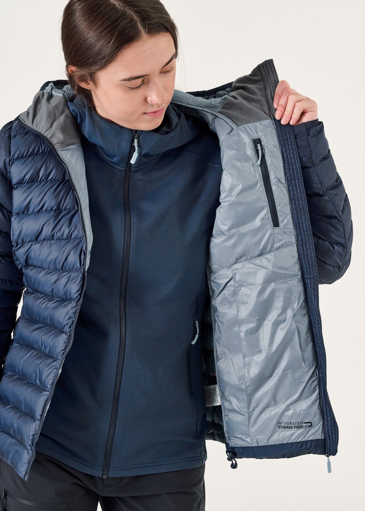 Internal zipped pocket