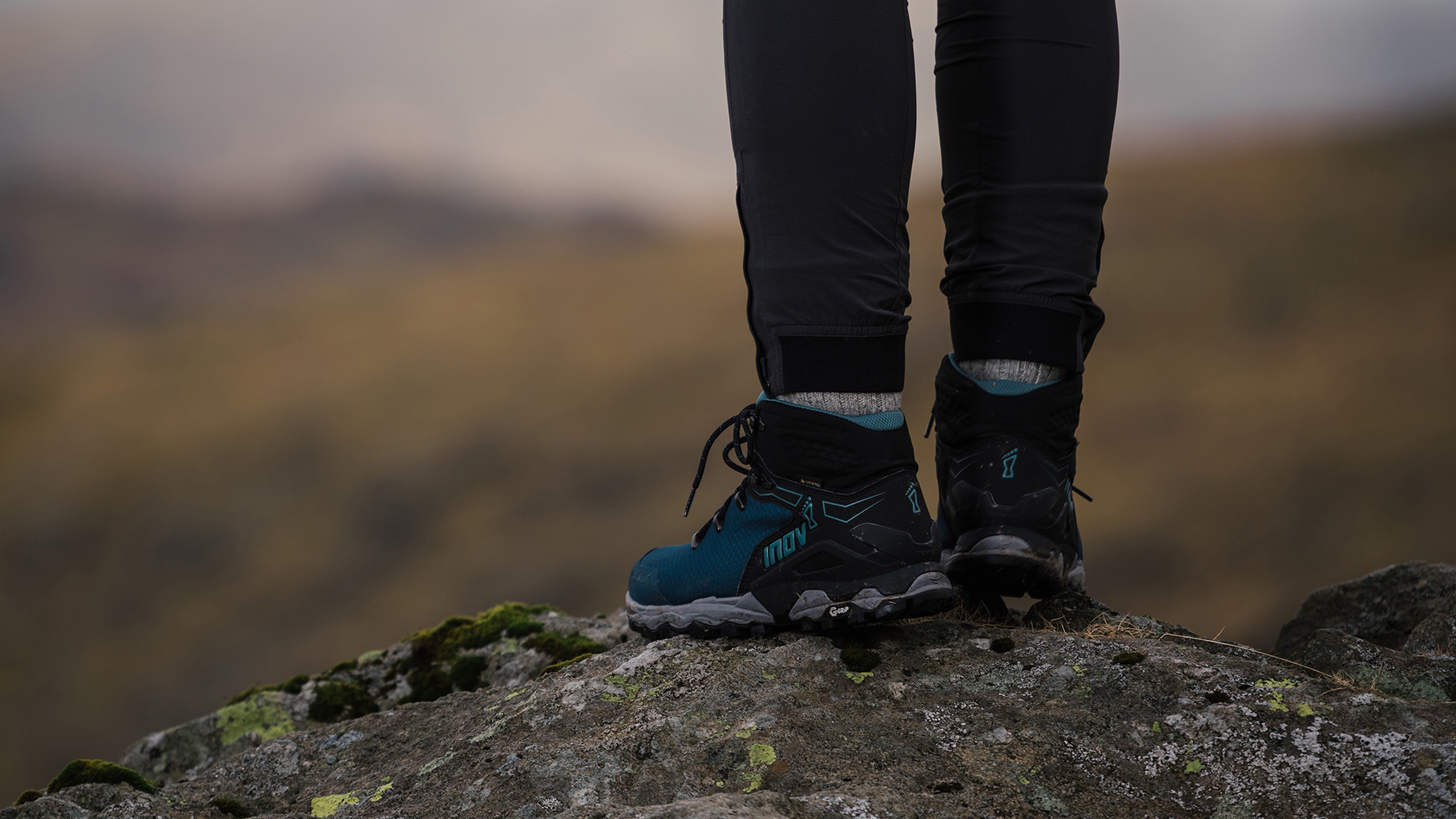 Person wearing INOV8 Roclite G 400 Pro V2 walking boots
