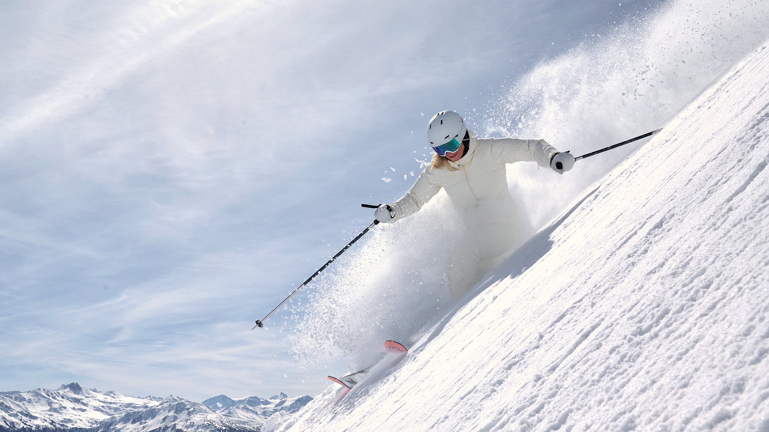 Woman skiing