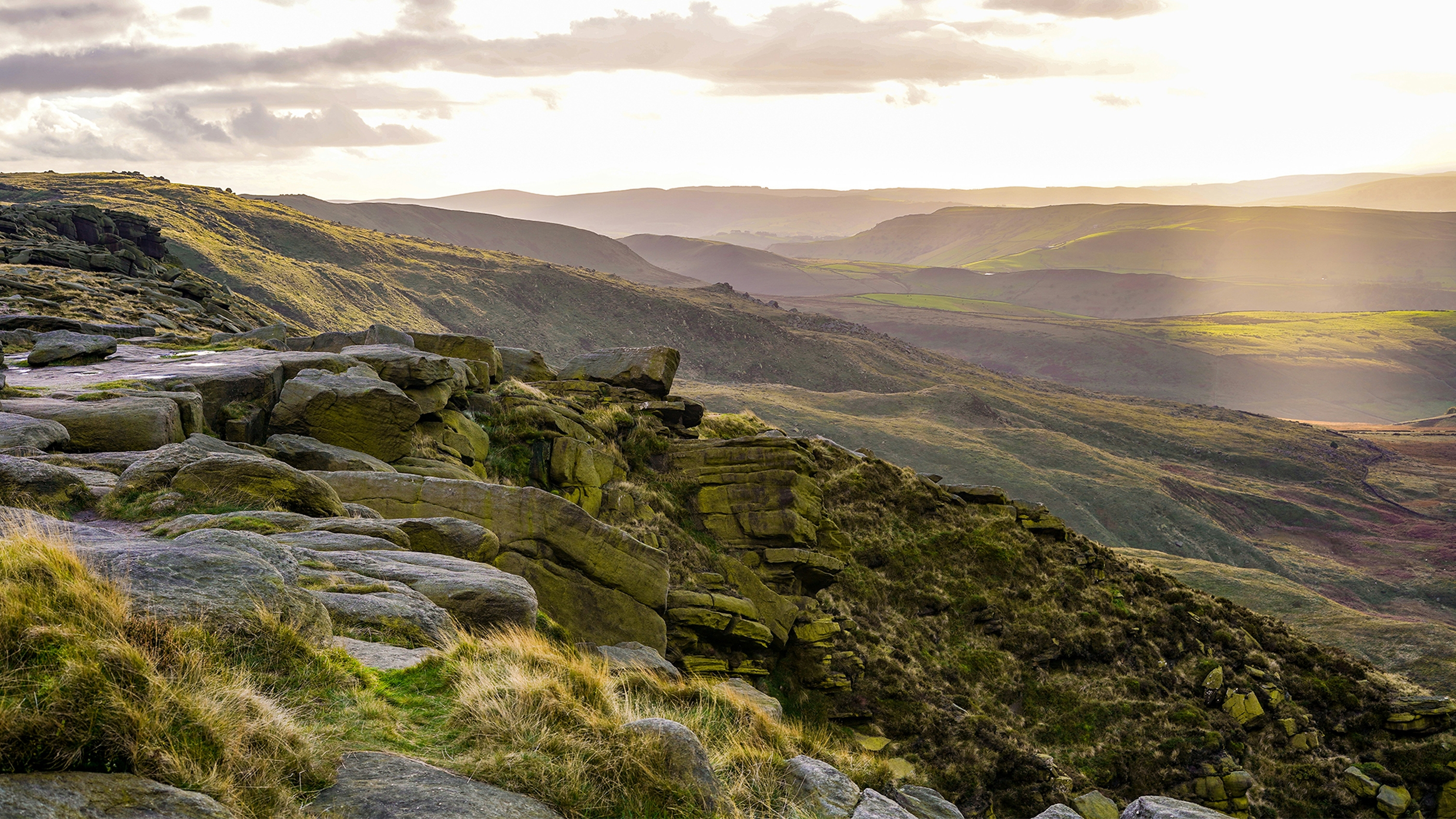 Rocky landscape in the peak district