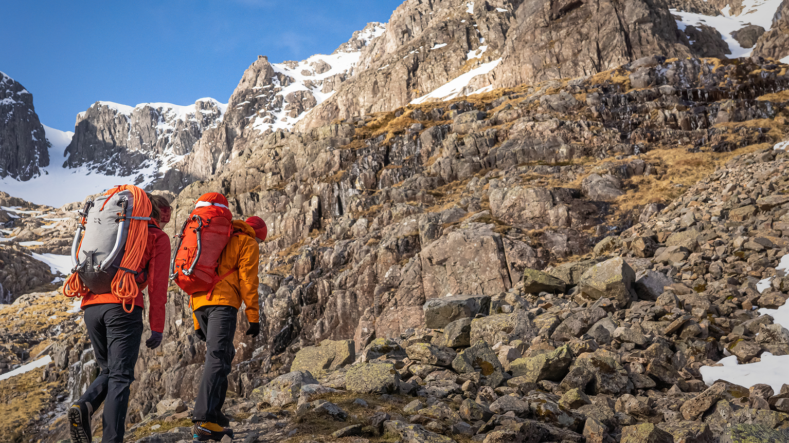 two people mountaineering
