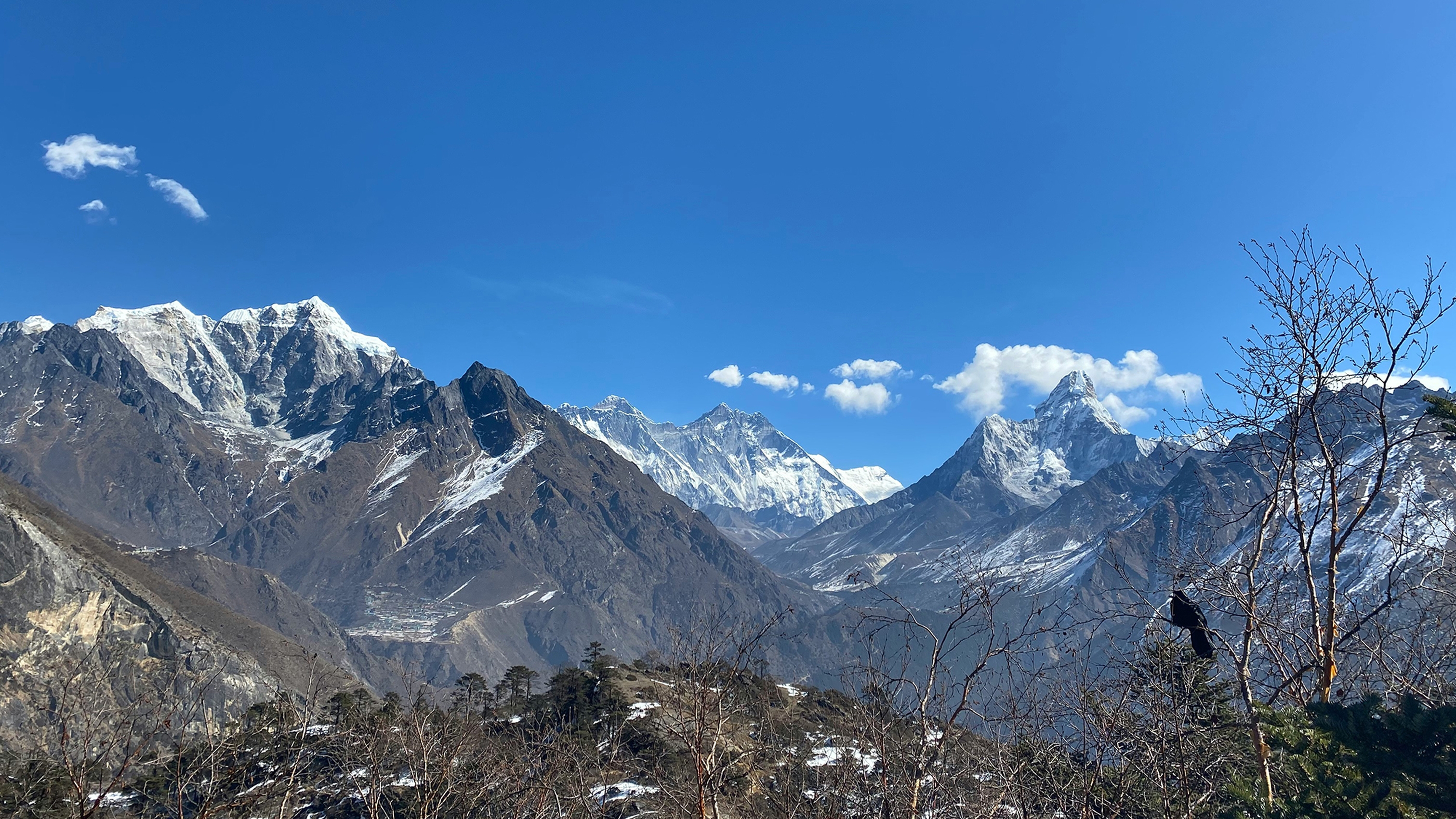 View of Mount Everest from Syangbiche