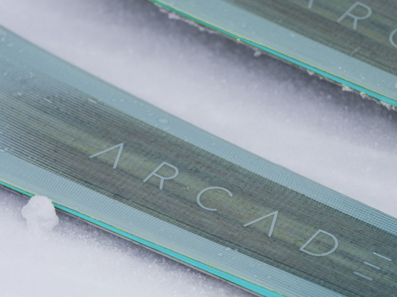 Close-up of the tail of the Rossignol Arcade 84 skis