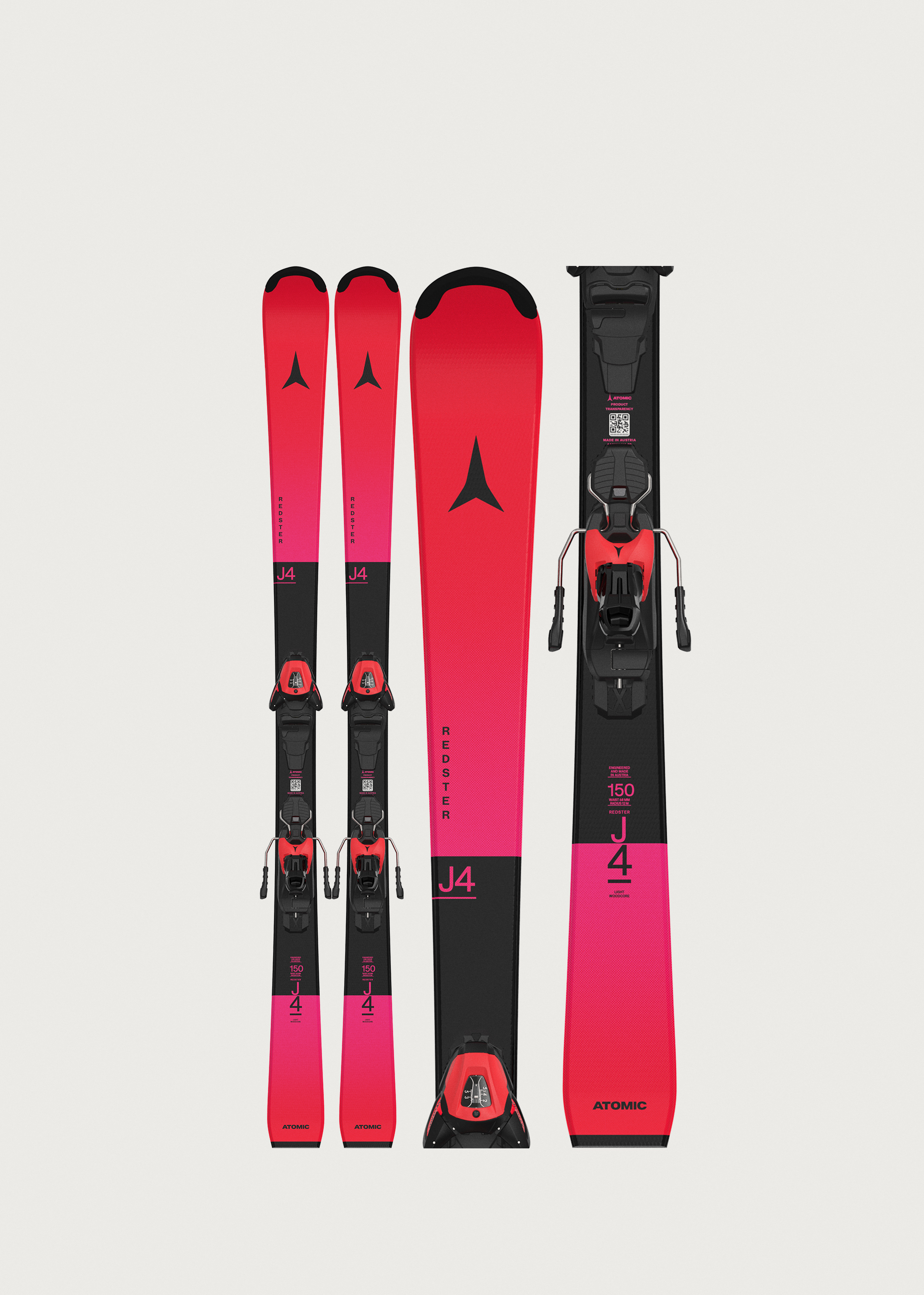 atomic　redstar　SL 155cm　４点セット Atomic Redster J4 skis + L 6 GW Bindings