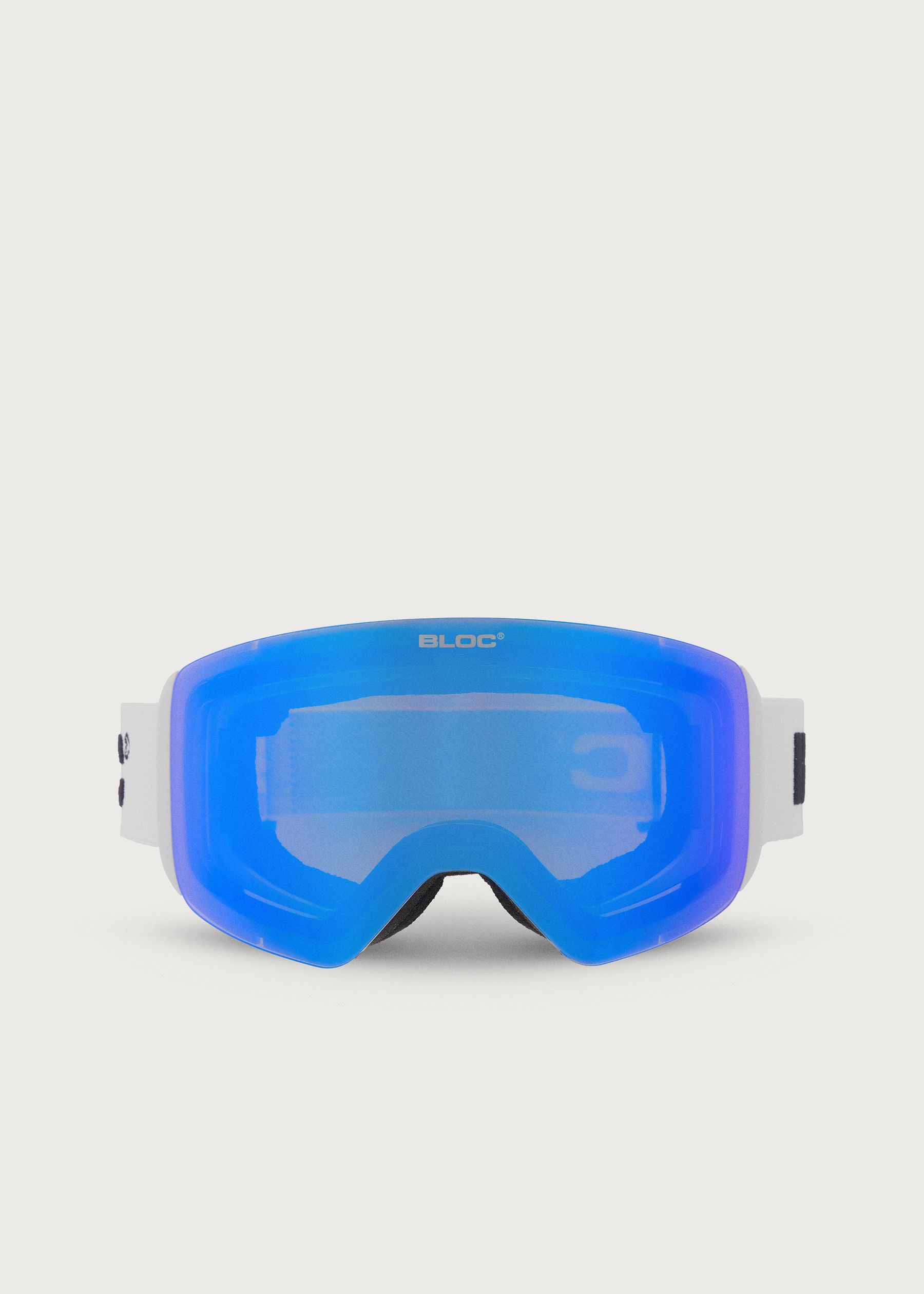Image - 1 - Small Fit Thirty-Five Matte White / Brown Blue Mirror Goggles