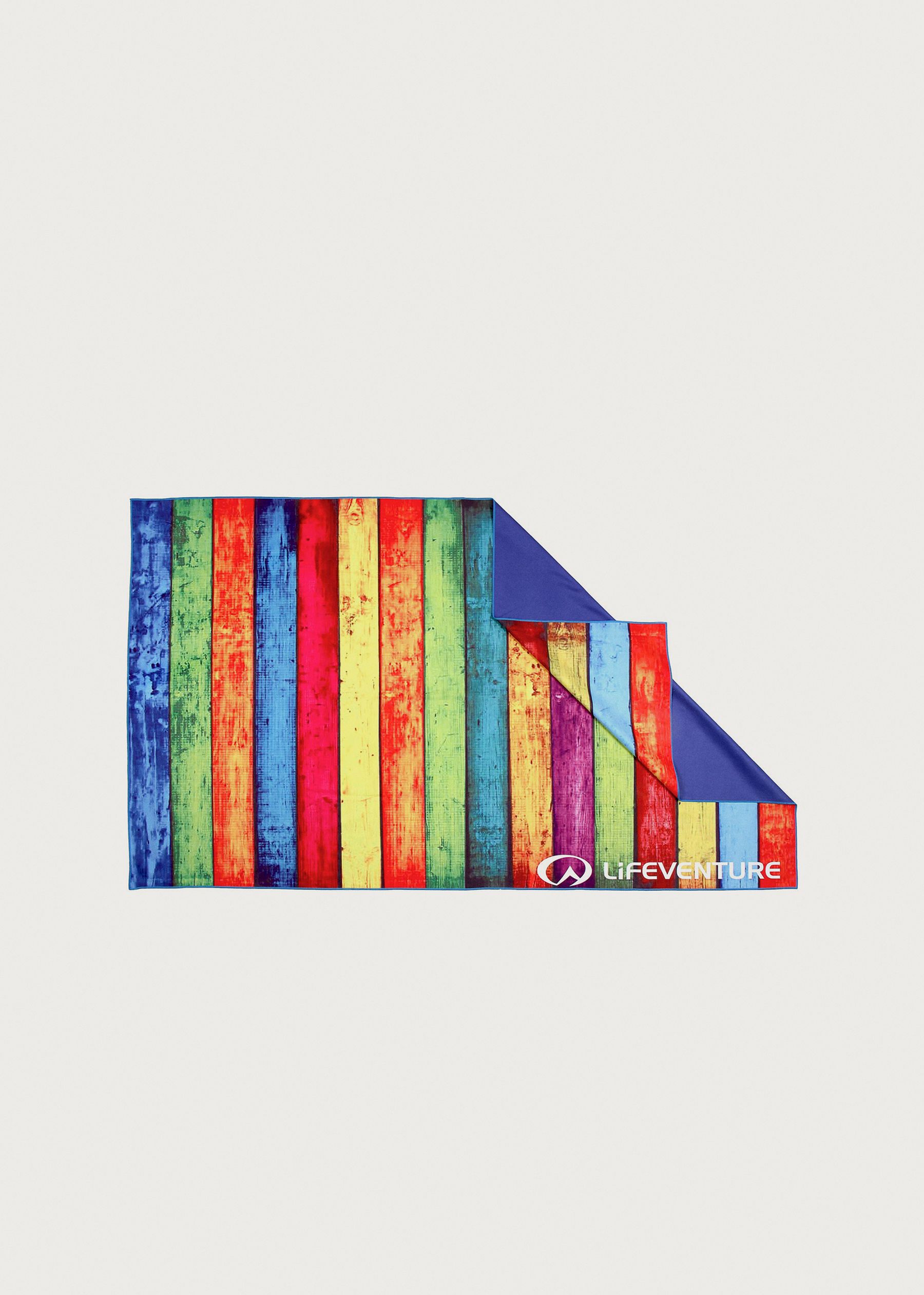 Image - 1 - Recycled SoftFibre Trek Towel - Stripped Planks Print