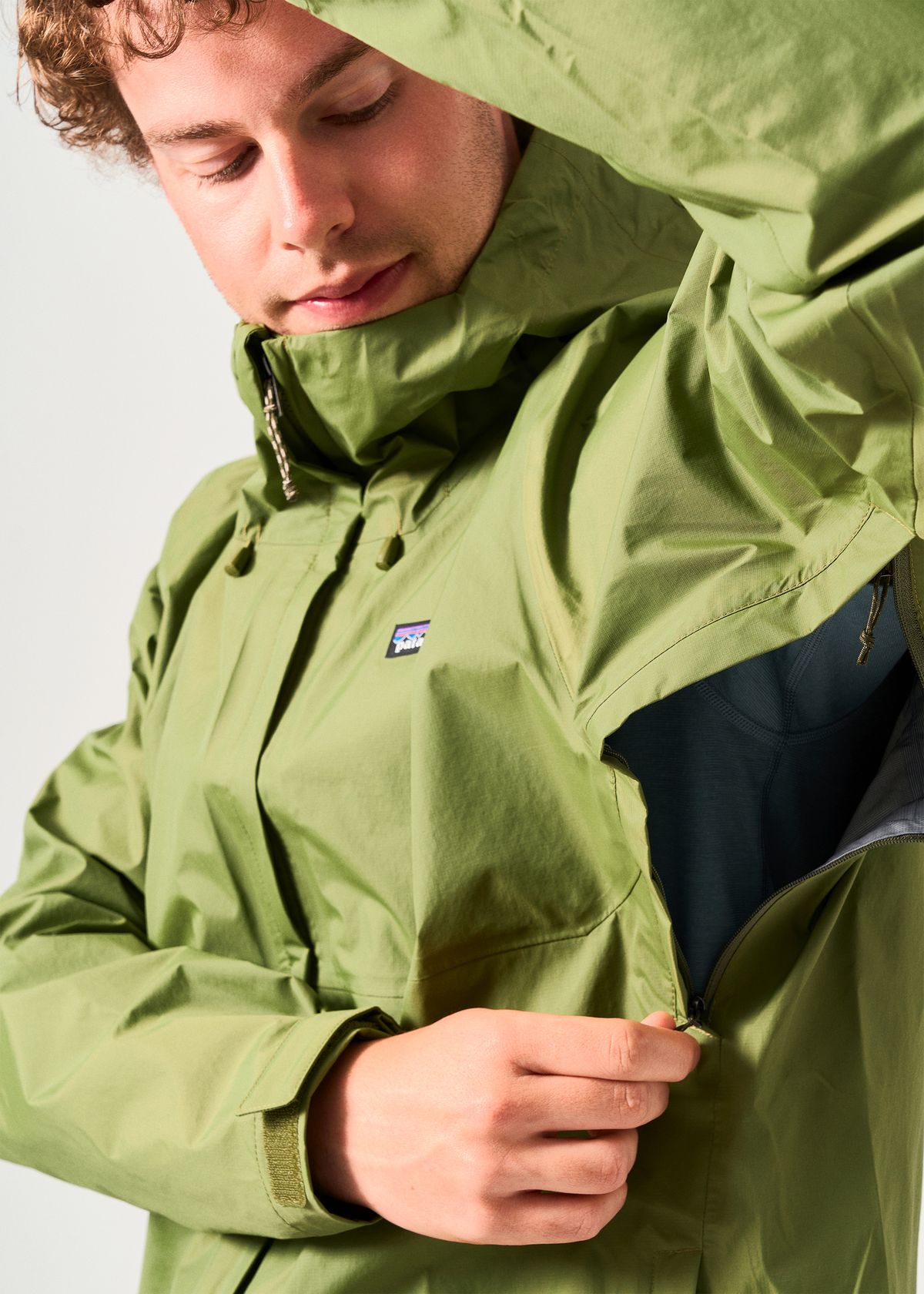 Pit zips with storm flaps