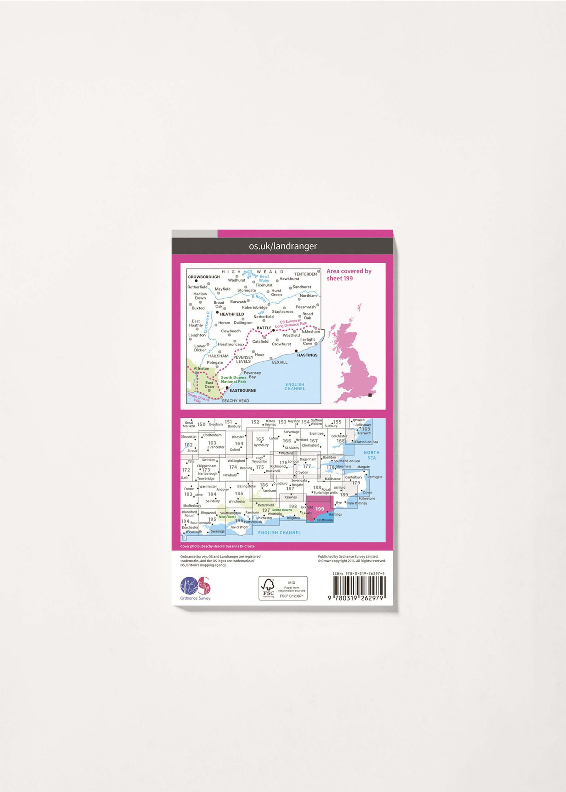 Image - 2 - Eastbourne, Hastings, Battle & Heathfield - Landranger 199 Map