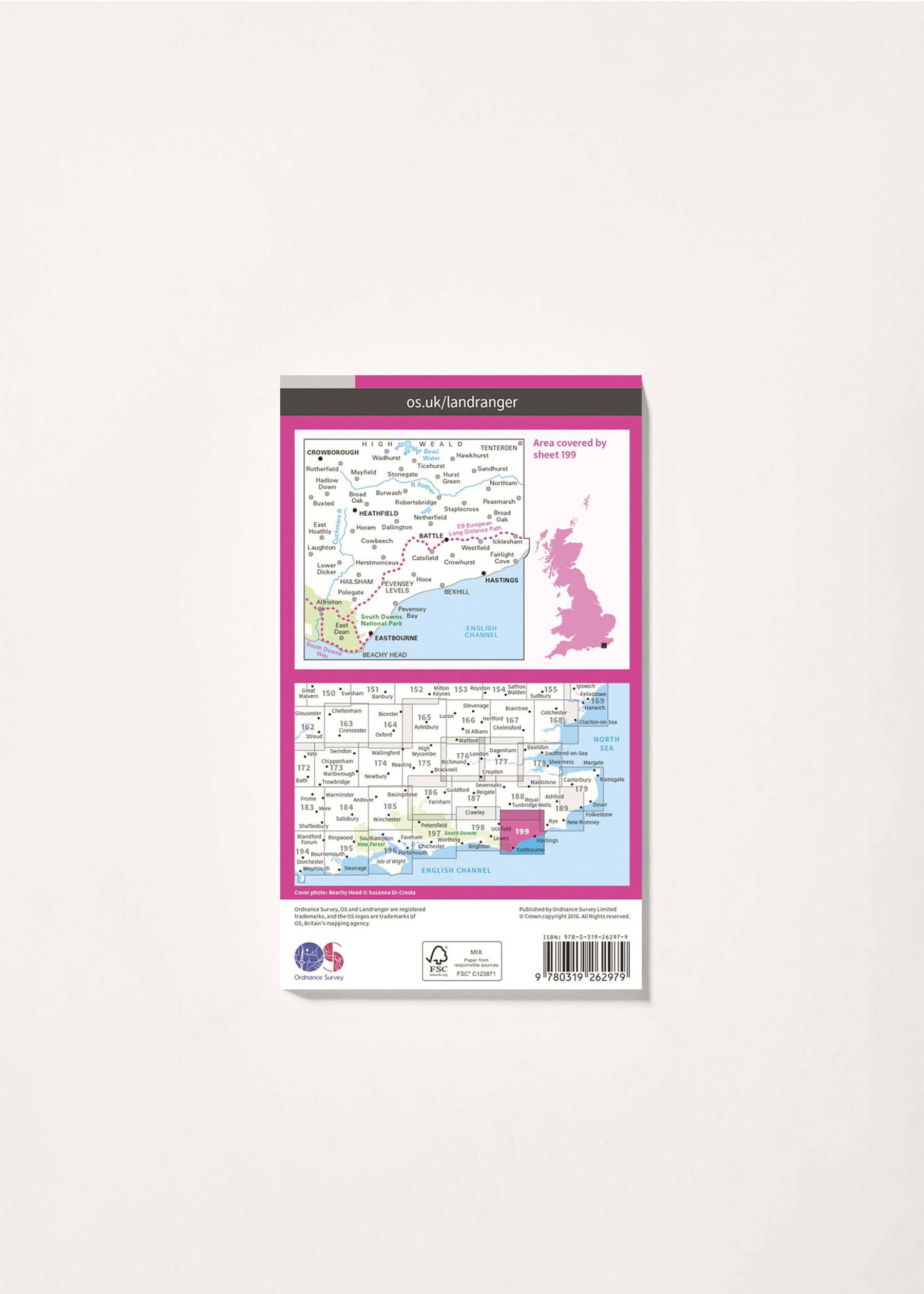 Image - 2 - Eastbourne, Hastings, Battle & Heathfield - Landranger 199 Map