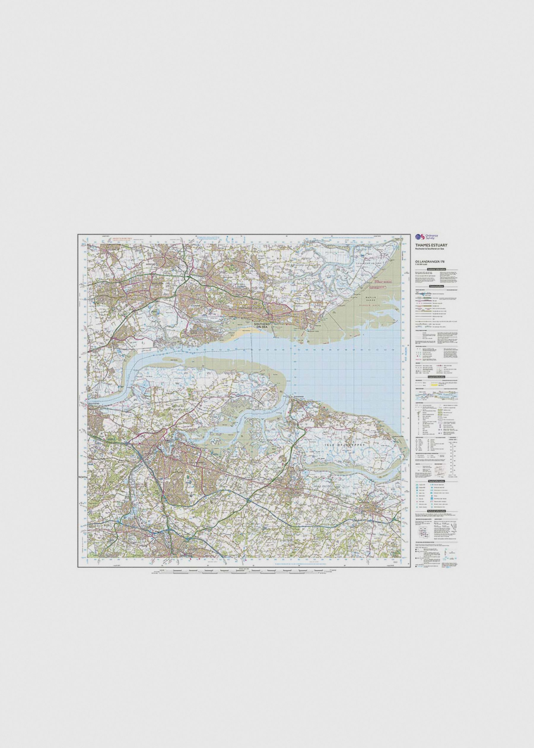 Image - 3 - Thames Estuary, Rochester & Southend-on-Sea - Landranger 178 Map