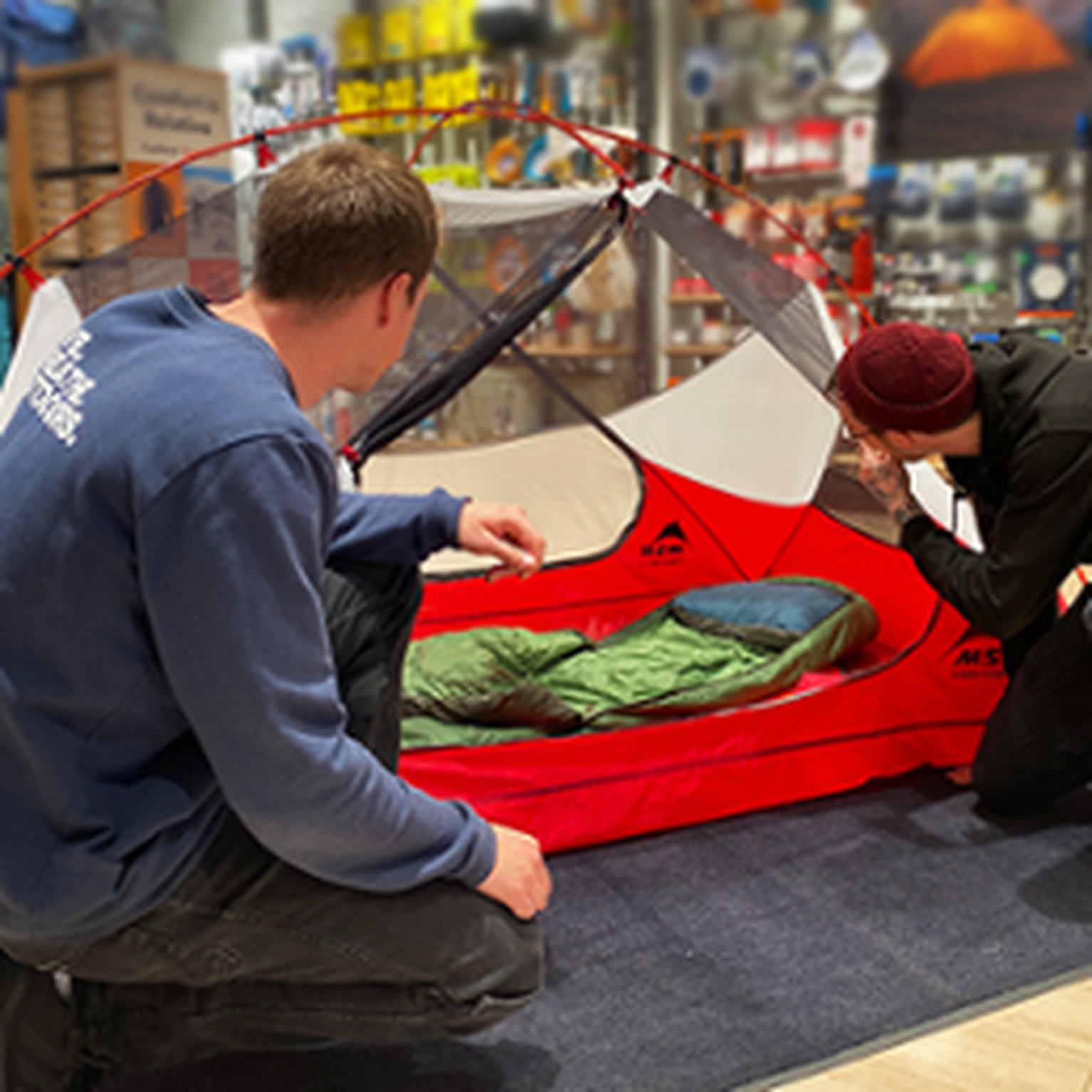 Image of Tent pitching