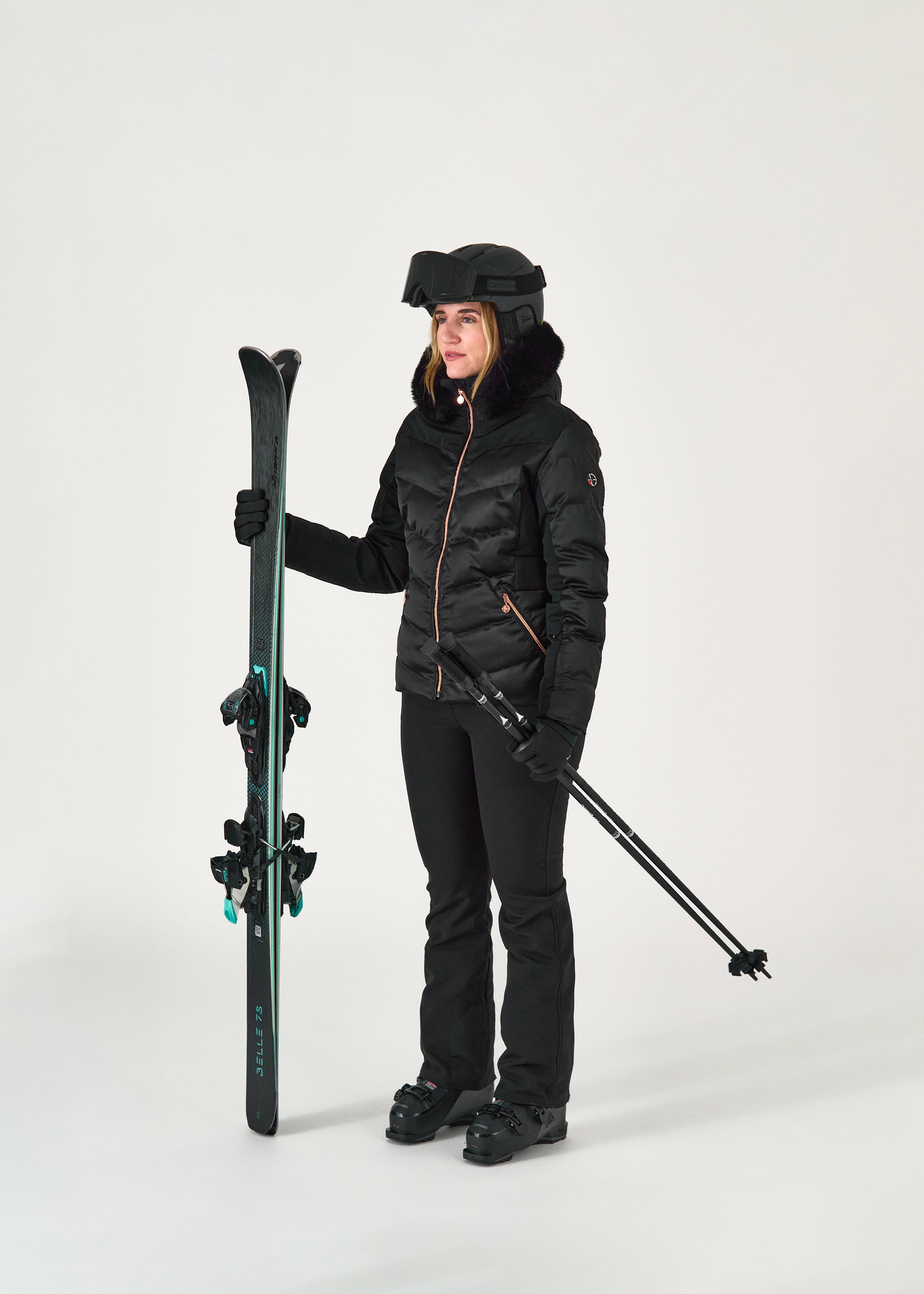 Veste Claire Campbell HIGH USE - Noir à Fines Rayures - Taille 42 - Laine Et Coton - Made In Italy