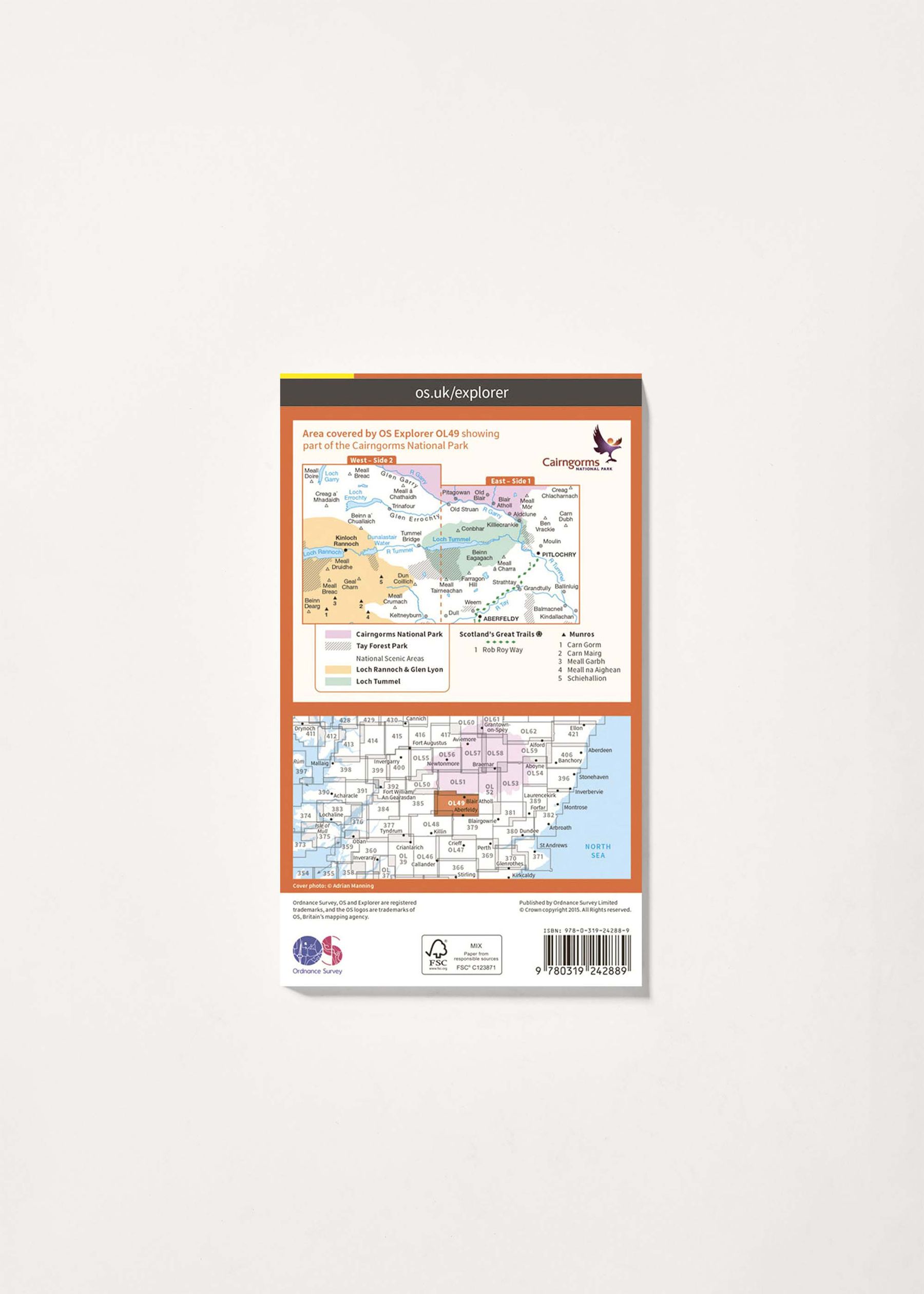 Image - 2 - Pitlochry & Loch Tummel - OS Explorer OL49 Map