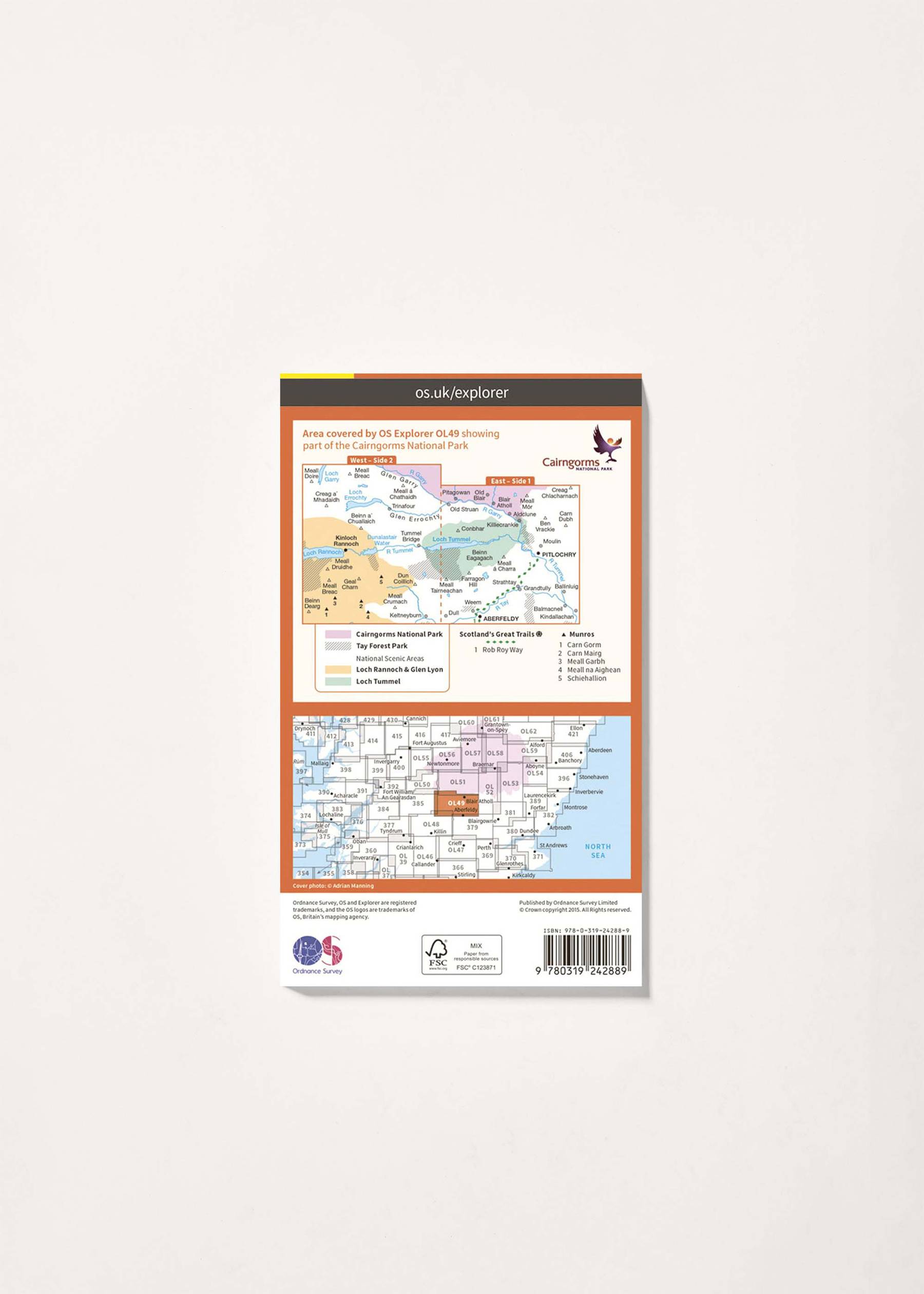 Image - 2 - Pitlochry & Loch Tummel - OS Explorer OL49 Map