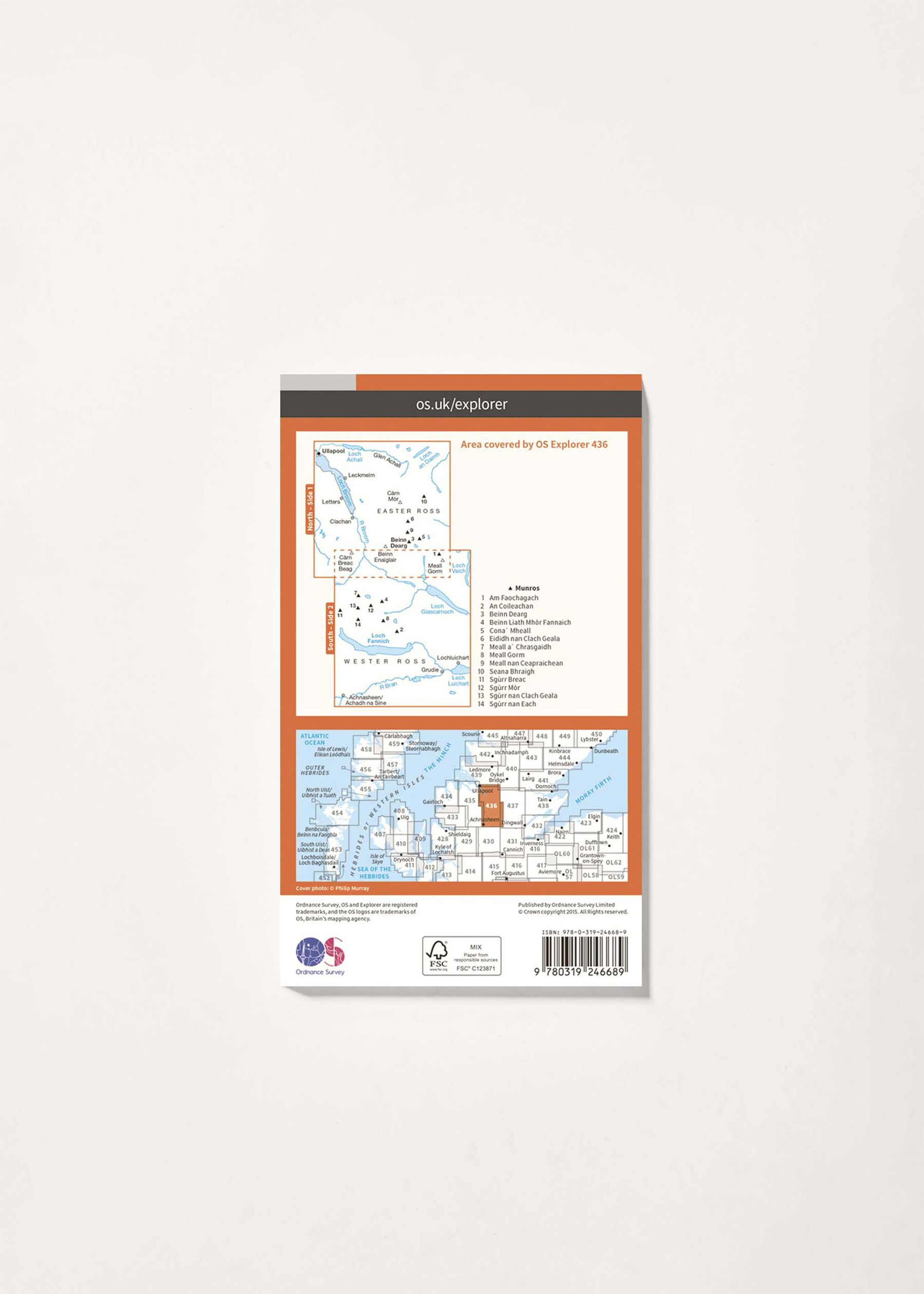 Image - 2 - Beinn Dearg & Loch Fannich - OS Explorer 436 Map