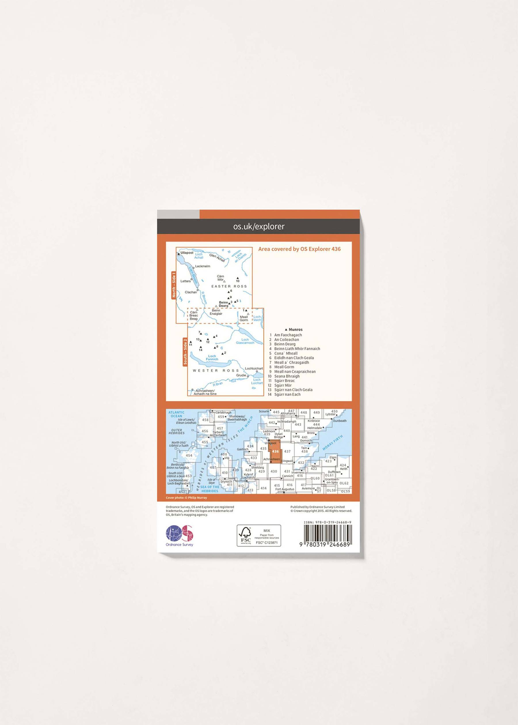 Image - 2 - Beinn Dearg & Loch Fannich - OS Explorer 436 Map