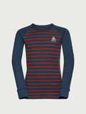 Active Warm Eco Stripe Kids' Long Sleeve Crew Neck