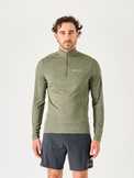 Dart Long Sleeved Zip Neck