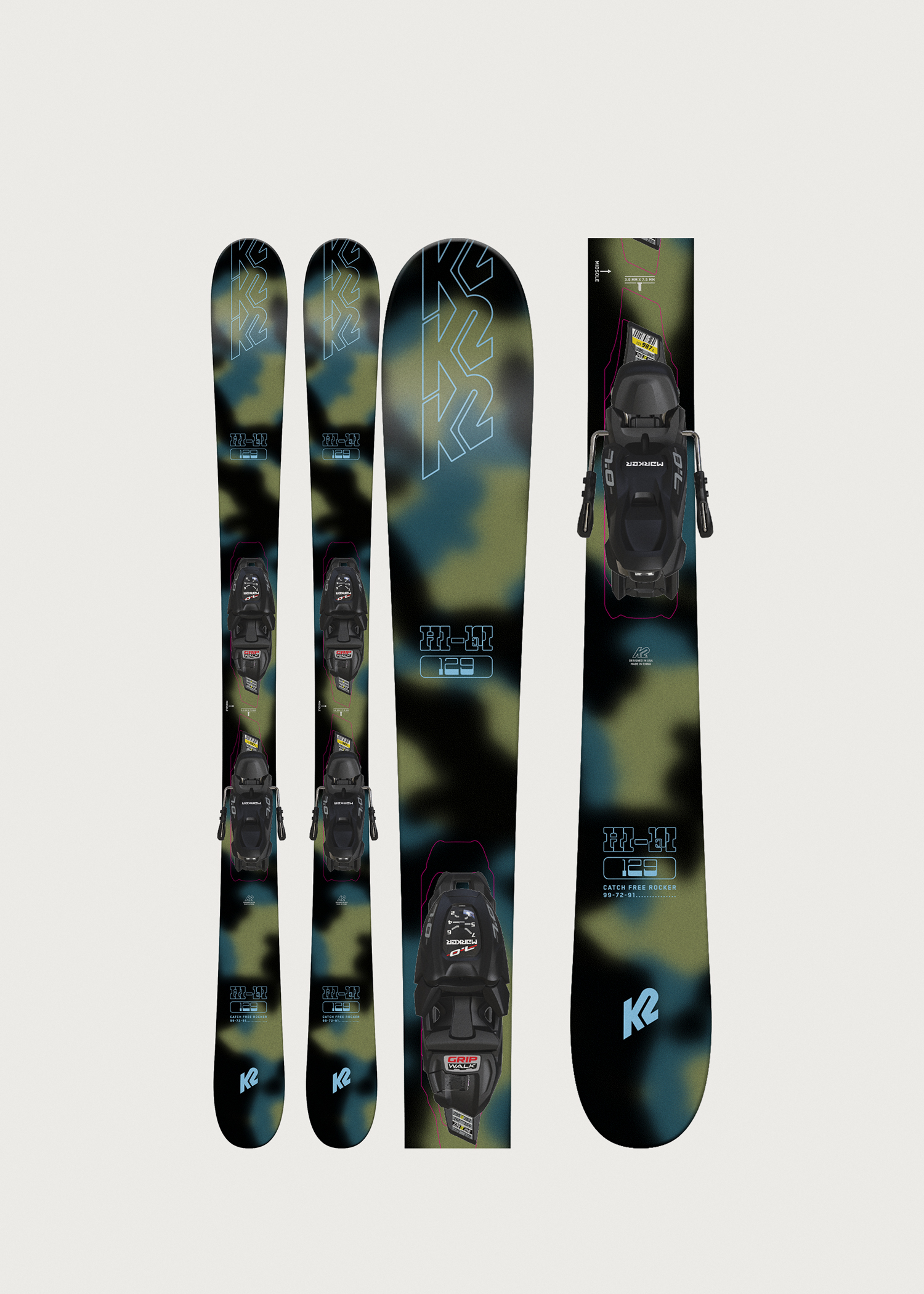 K2 Hi-Fi Skis + FDT 7.0 GW Kids' Bindings