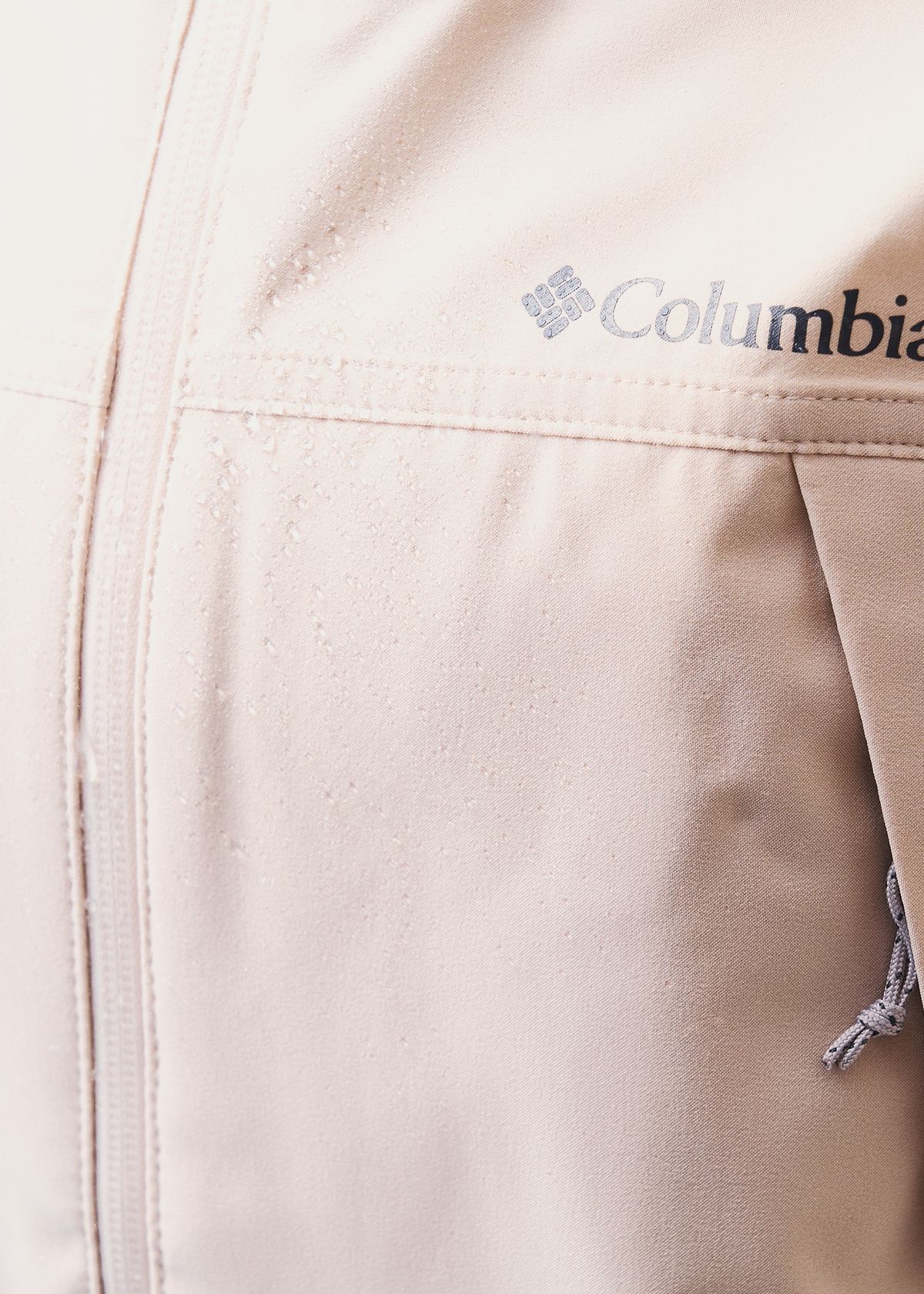 Water-repellent front zip