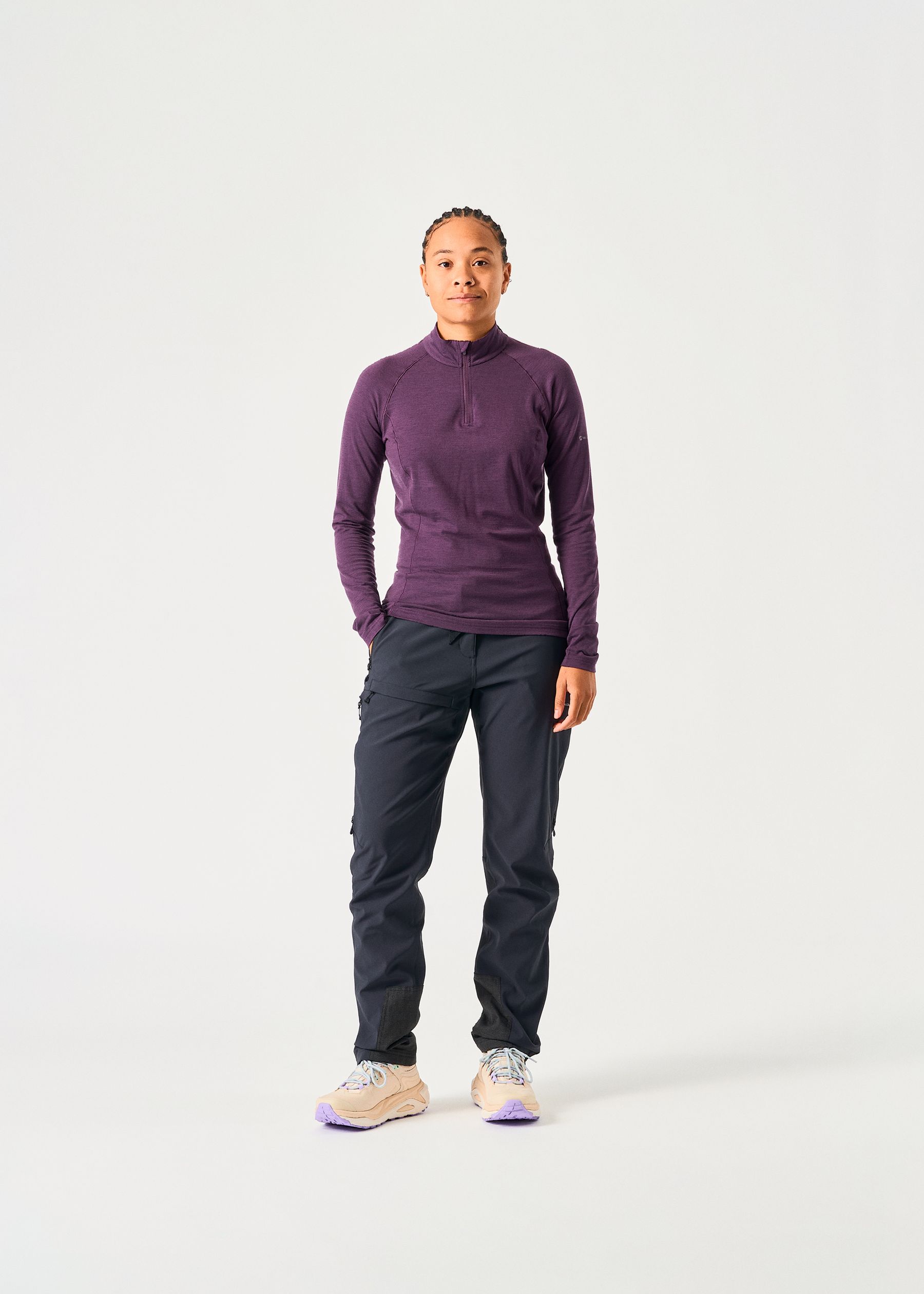 Image - 2 - Malli Long Sleeve Merino Zip T Shirt