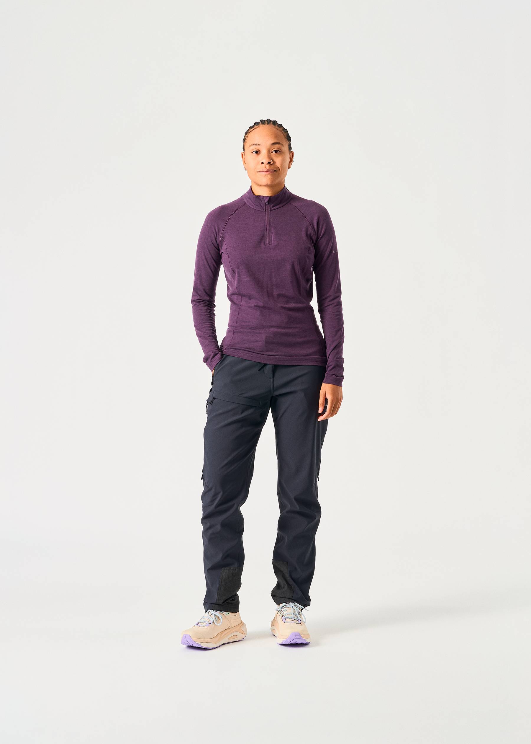 Image - 2 - Malli Long Sleeve Merino Zip T Shirt