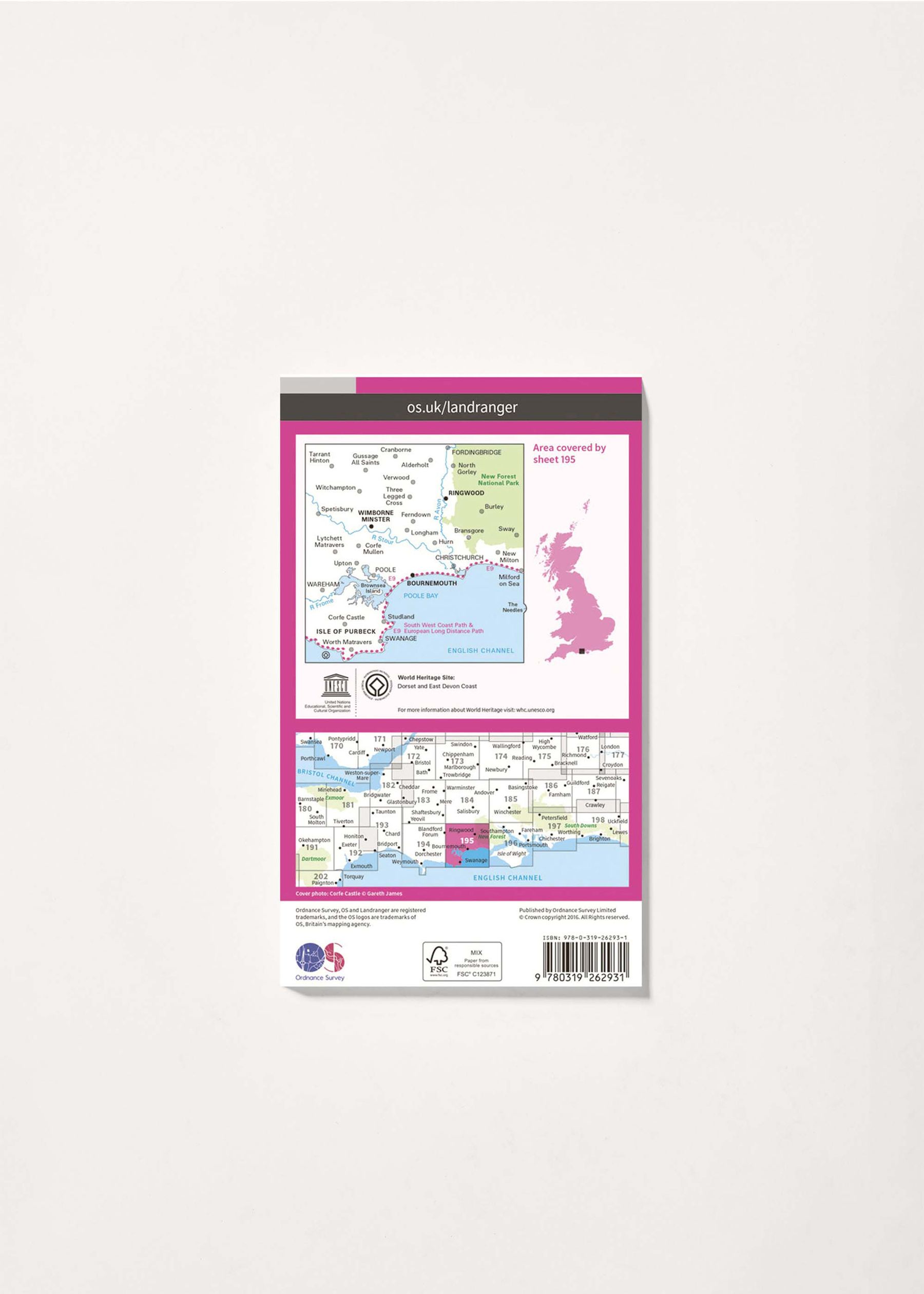 Image - 2 - Bournemouth, Purbeck, Wimborne Minster & Ringwood - Landranger 195 Map