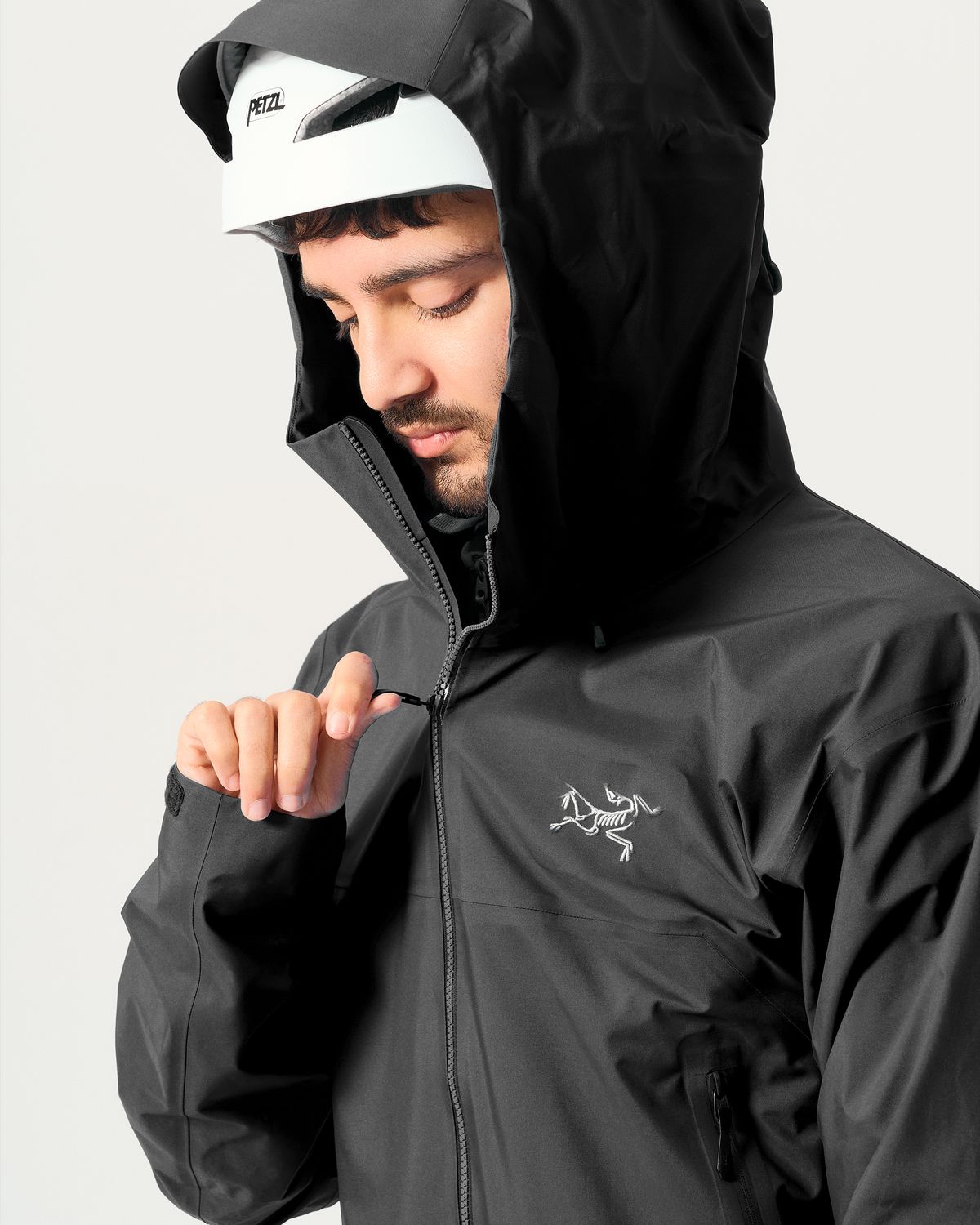 Adjustable helmet-compatible StormHood