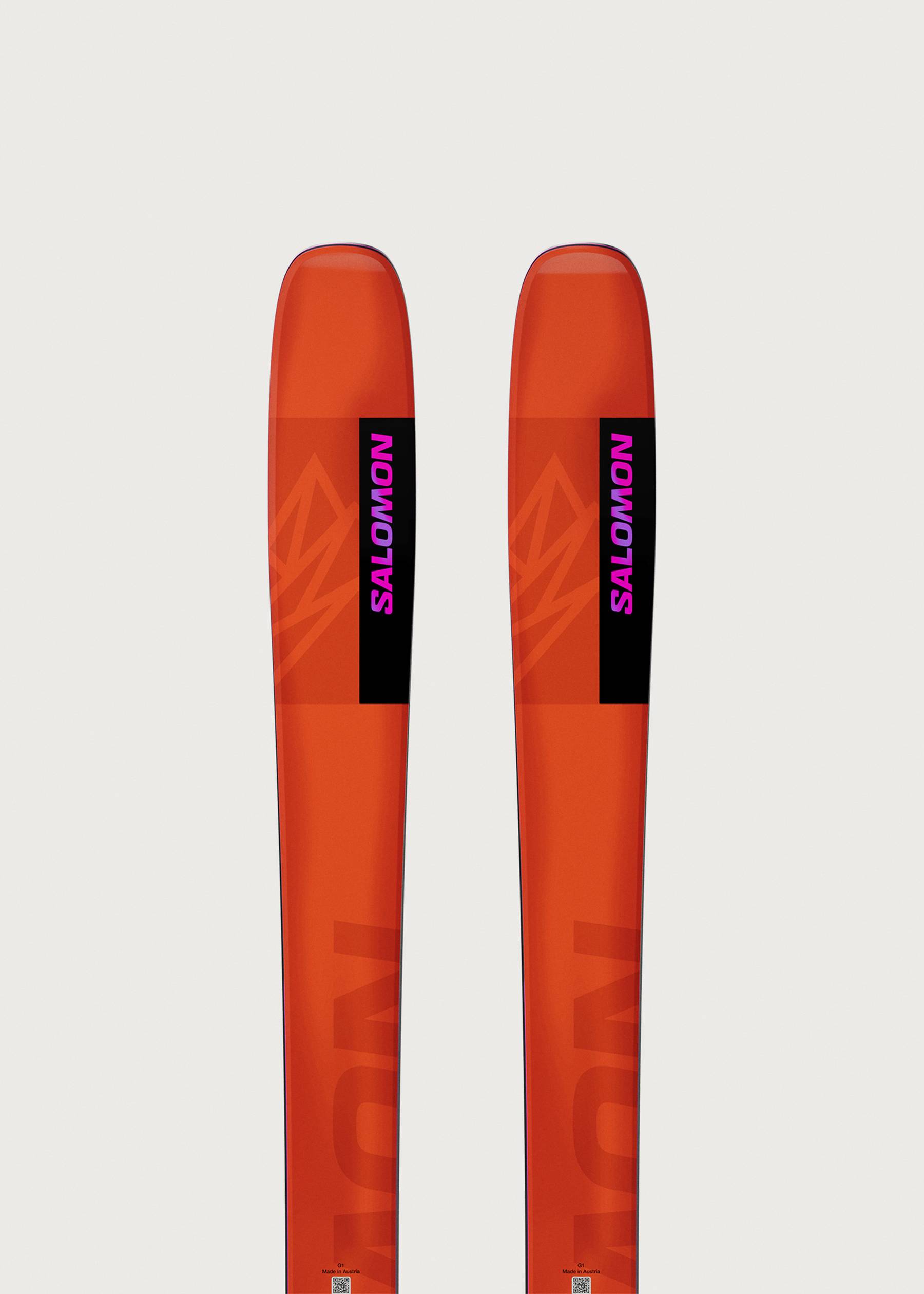 orange salomon skis QST 94 2026 L6 bindings included for a ready Salomon N QST 98 Reef