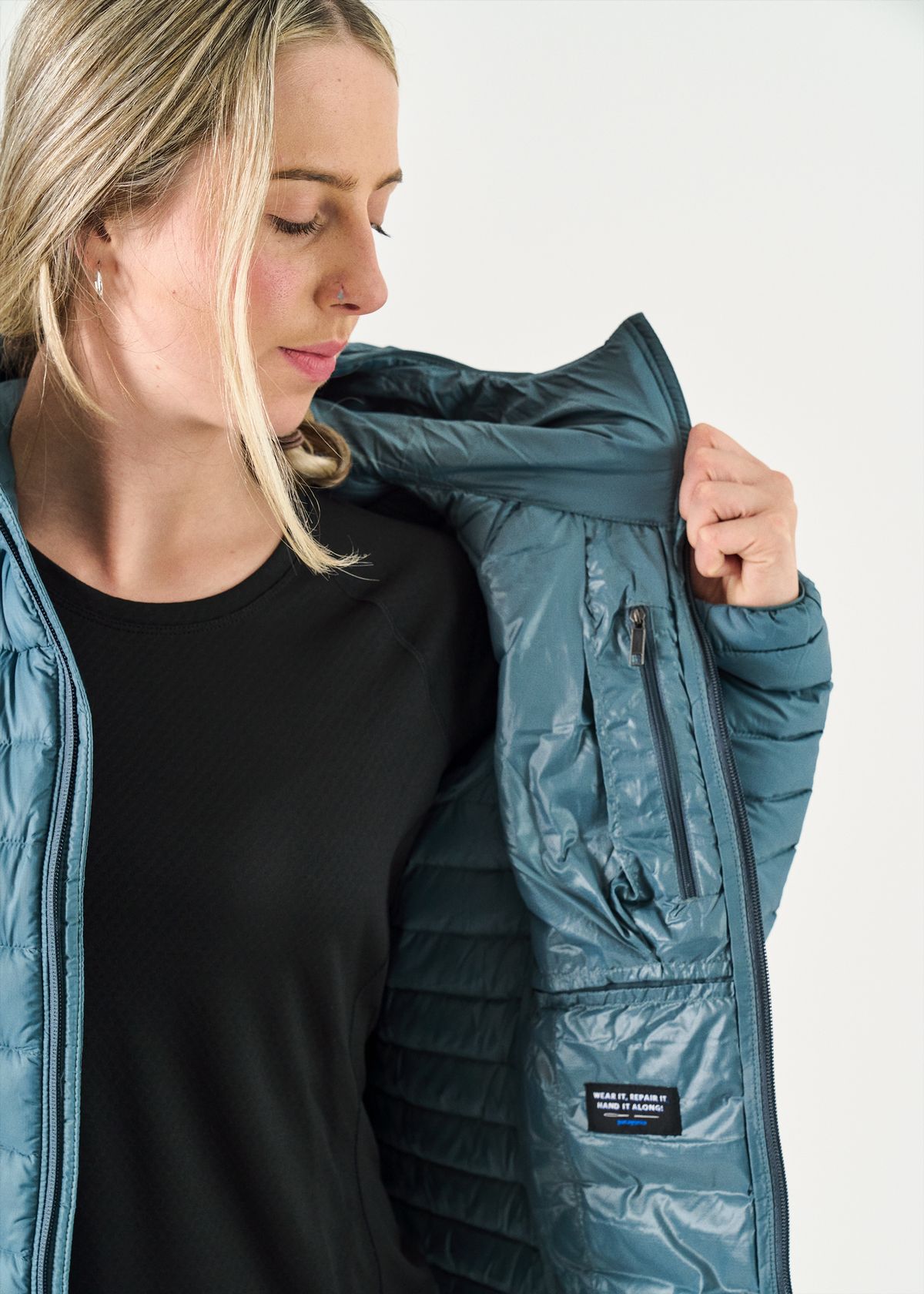 Internal zipped chest pocket 