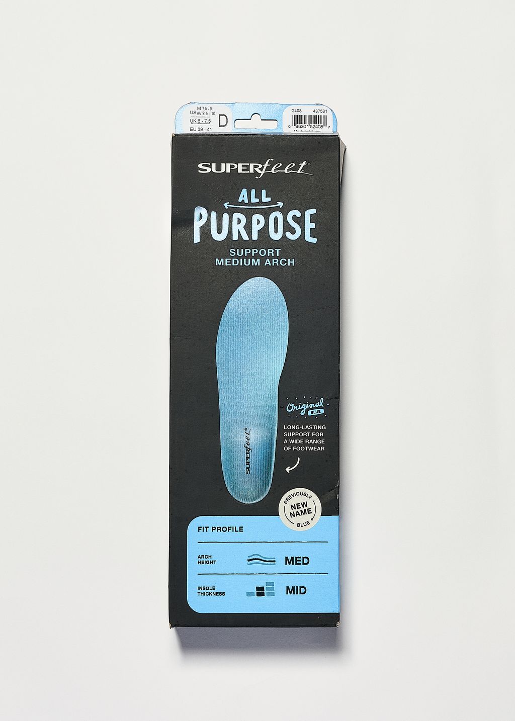 Superfeet All-Purpose Support Medium Arch Insoles
