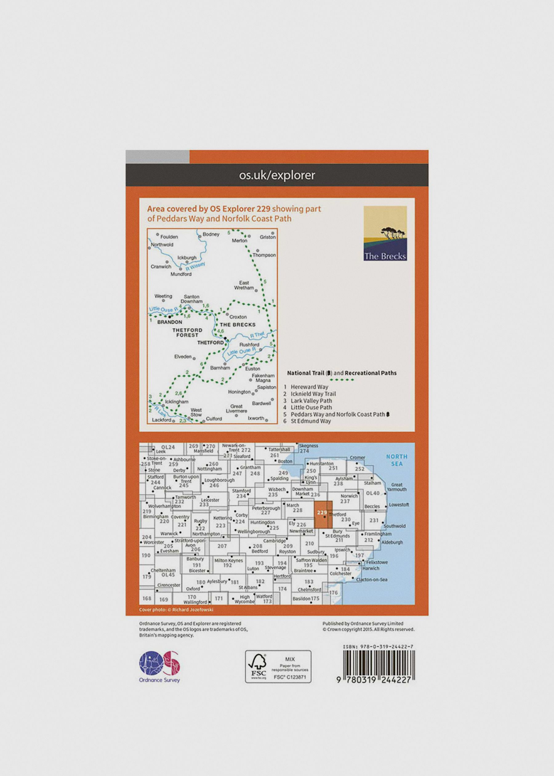 Image - 2 - Thetford Forest in The Brecks, Thetford & Brandon - OS Explorer 229 Map