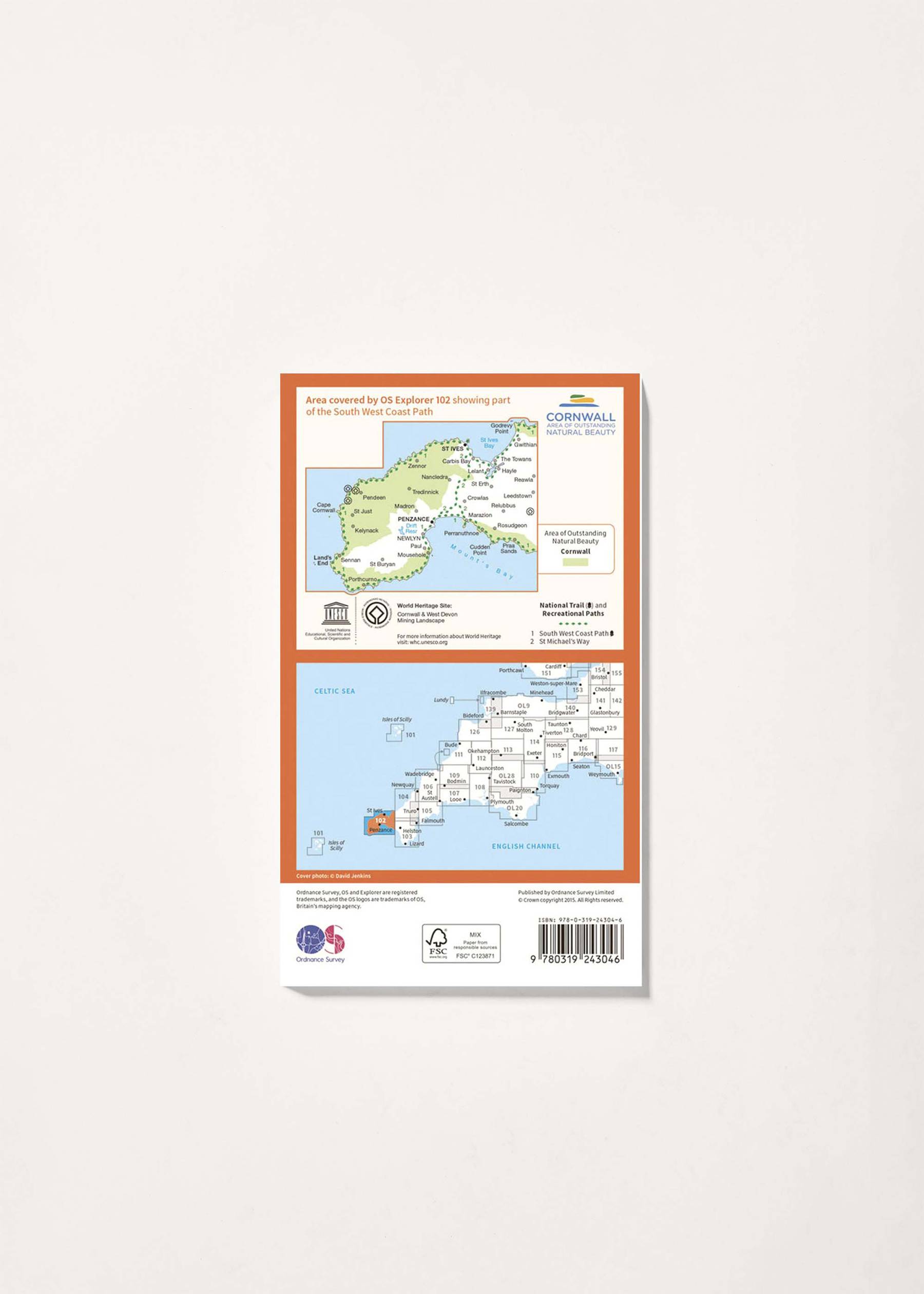 Image - 2 - Land's End, Penzance & St Ives - OS Explorer 102 Map