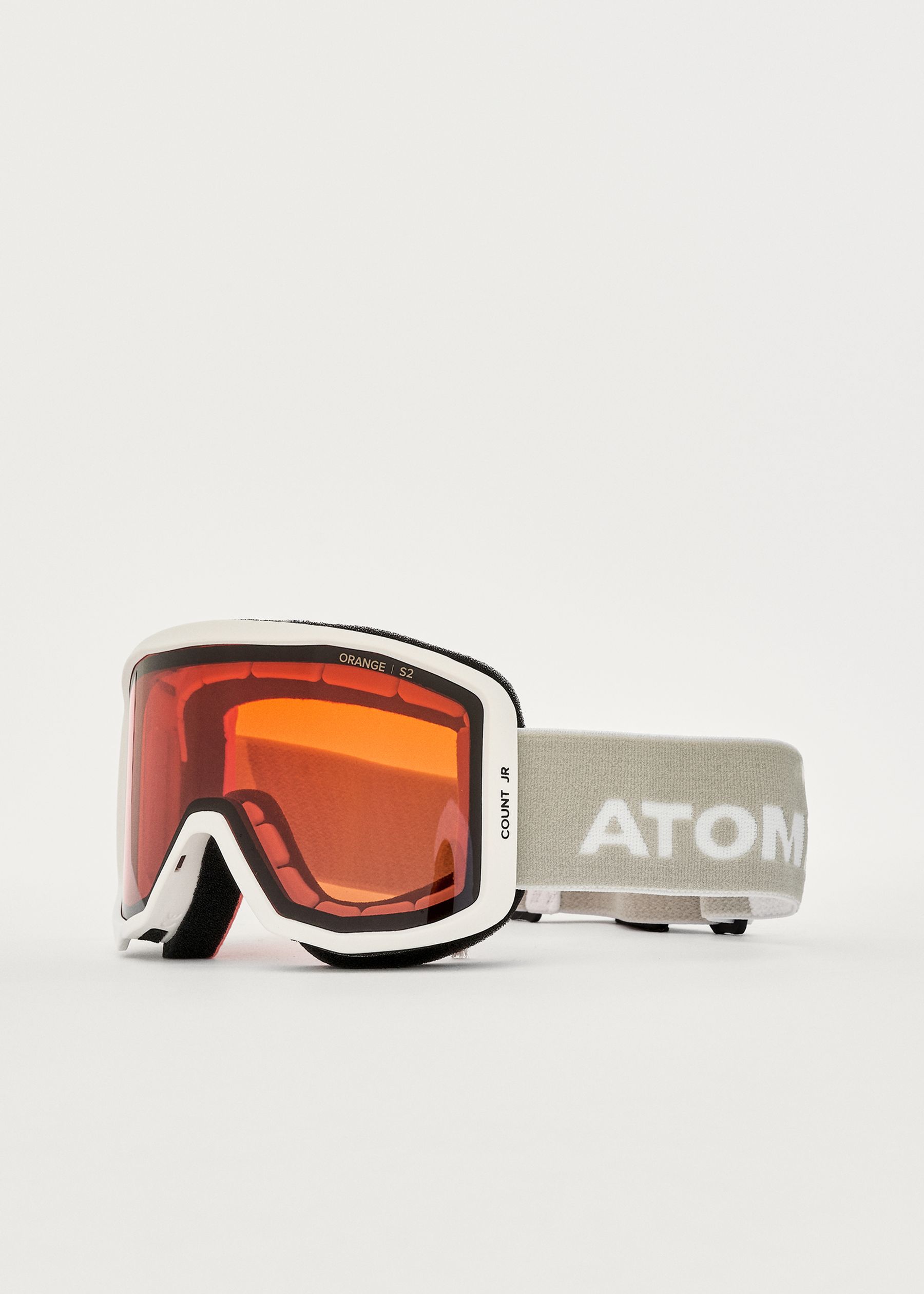 Image - 1 - Count JR Cylindrical White/Light Grey / Orange Goggles