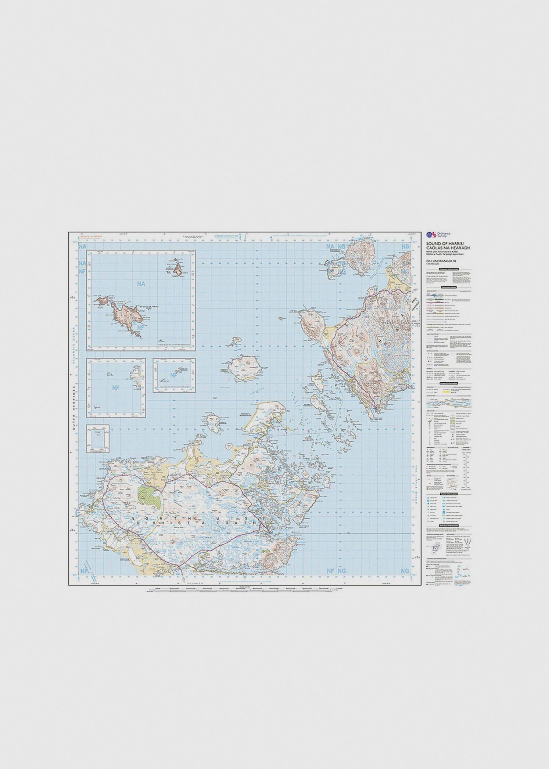 Image - 3 - Sound of Harris, North Uist, Taransay & St Kilda - Landranger 18 Map