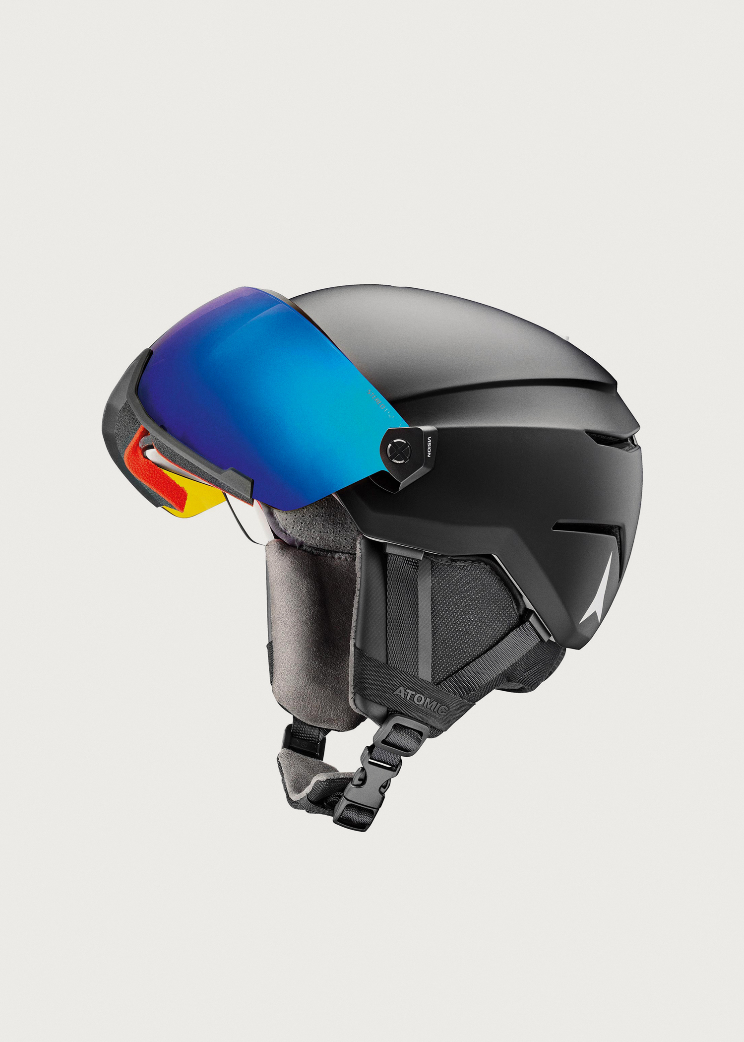 atomic mentor lf ski & snowboard helmet Kinder Helm Youth Sport Freizeit featuring a subtle low Atomic Savor Visor Stereo Ski