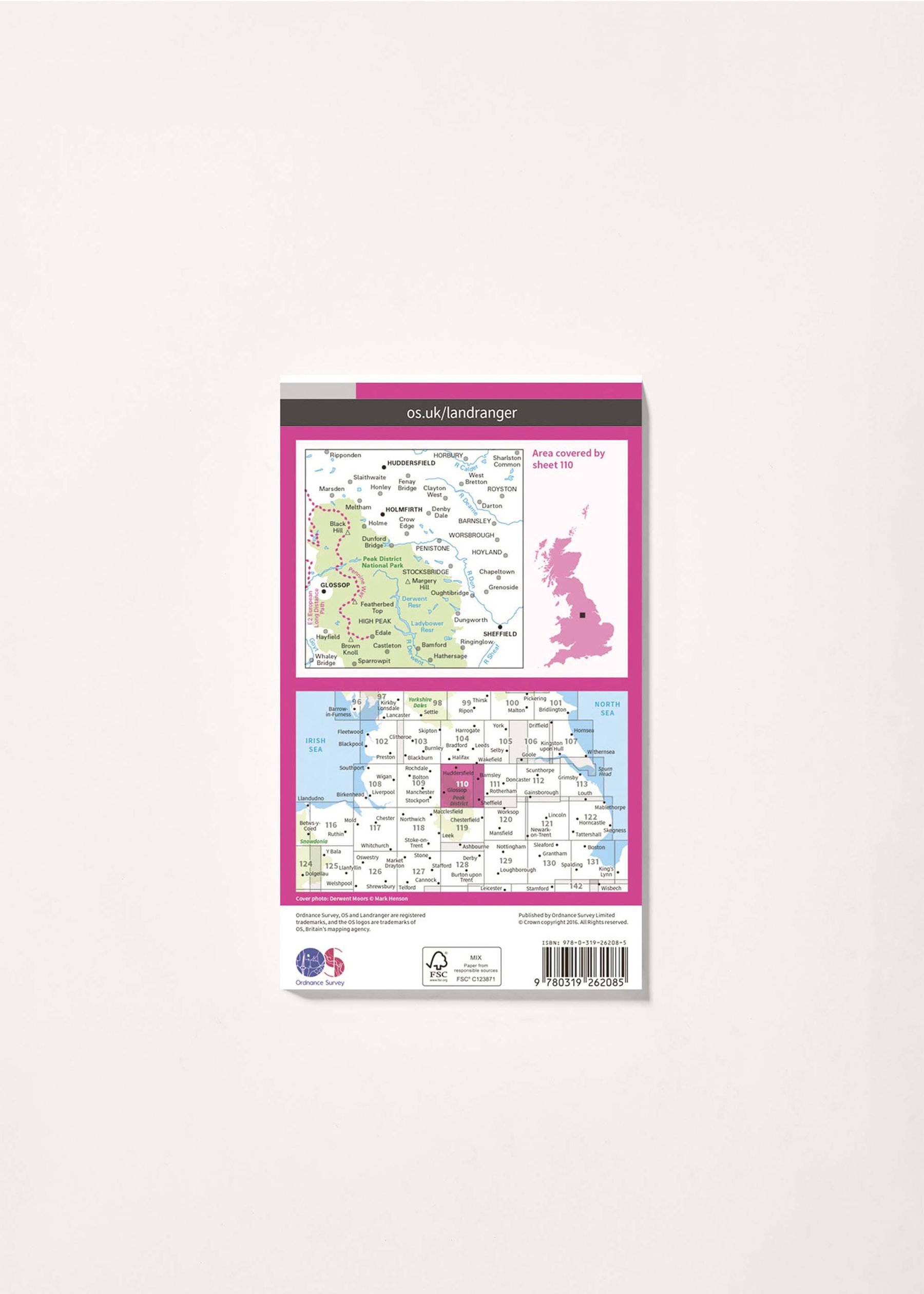 Image - 2 - Sheffield, Huddersfield, Glossop & Holmfirth - Landranger 110 Map