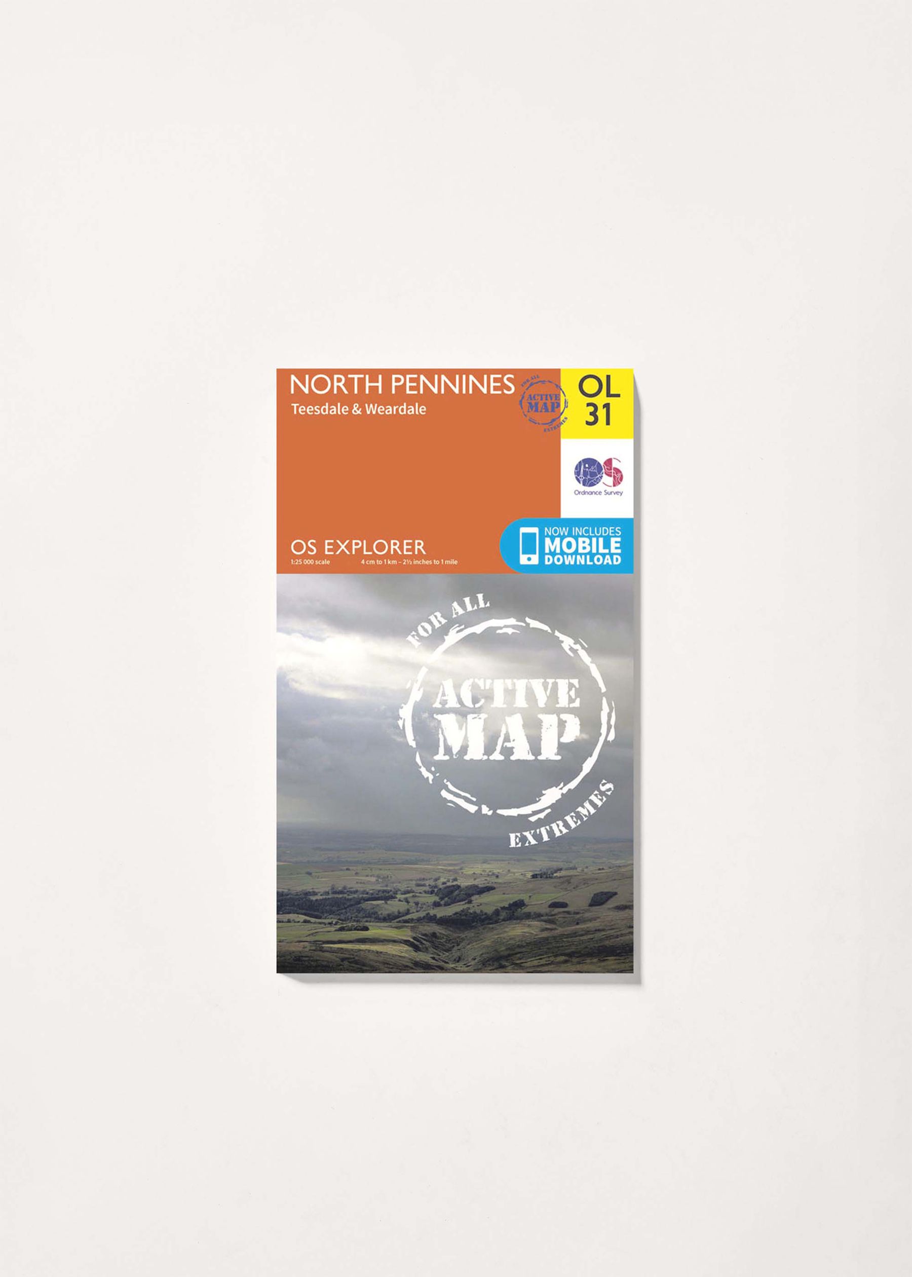 Image - 1 - North Pennines - Teesdale & Weardale - OS Explorer Active OL31 Map