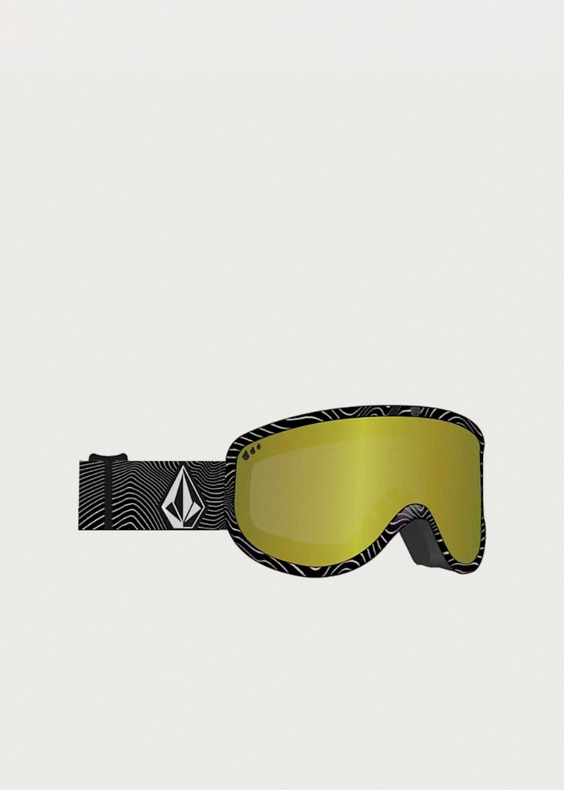 VOLCOM STONE CHROME ゴーグル ゴールド Volcom Footprints Op Art / Gold Chrome Goggles