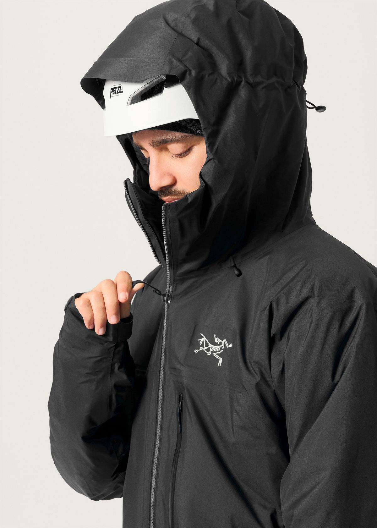 Adjustable helmet compatible StormHood     