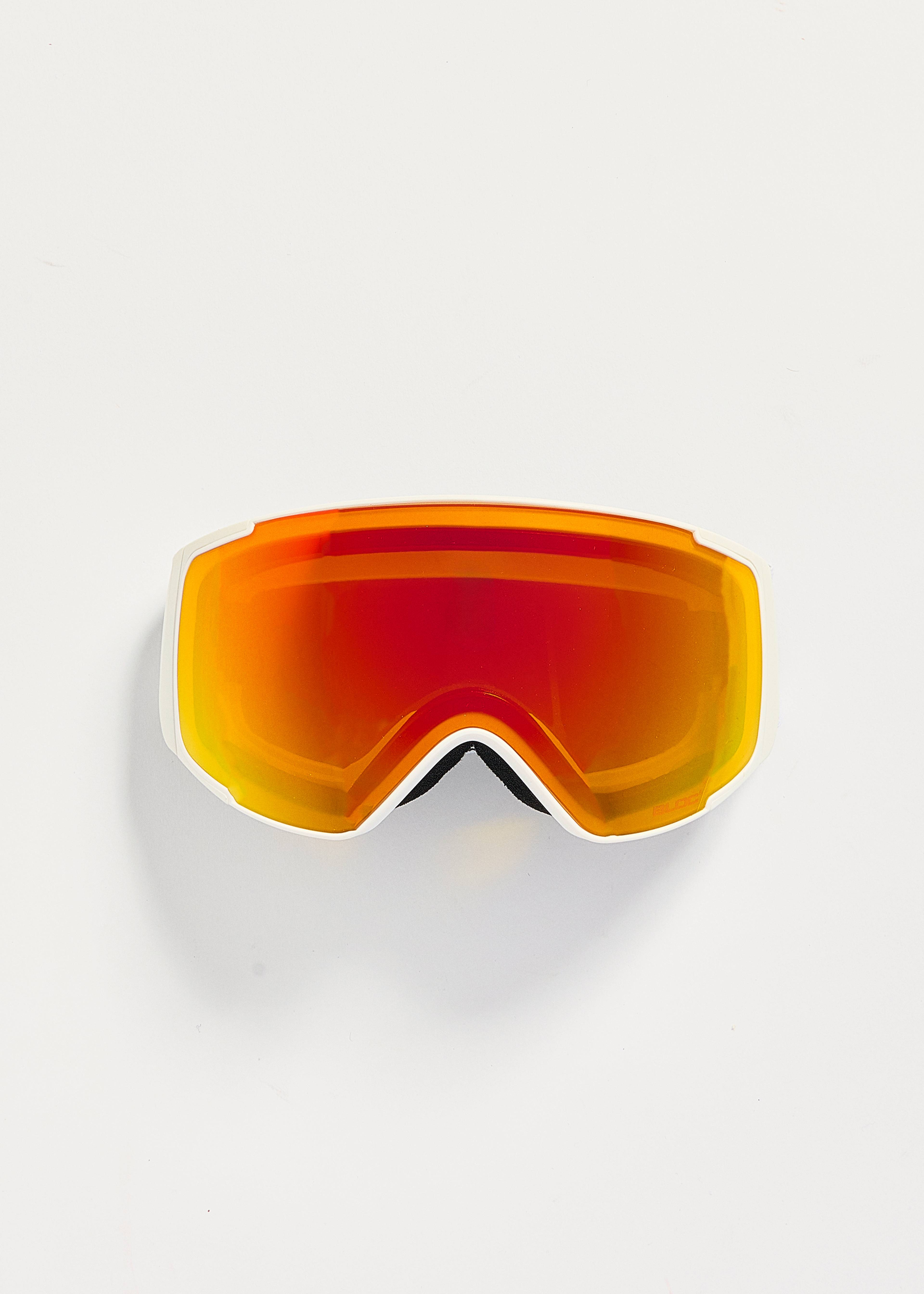 Bloc Small Fit Mercury Matte White / Orange Red Revo Goggles