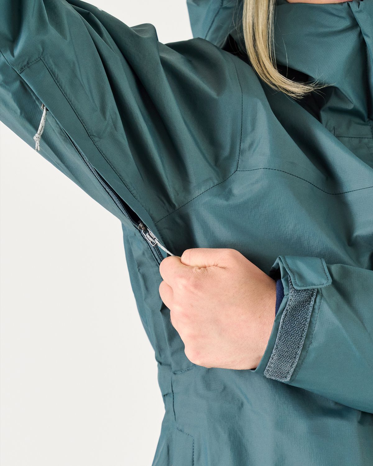 Pit zips with storm flaps 